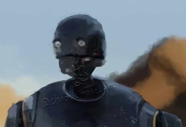 I made this in high school, one of my first drawings :) (K2SO from Star Wars)