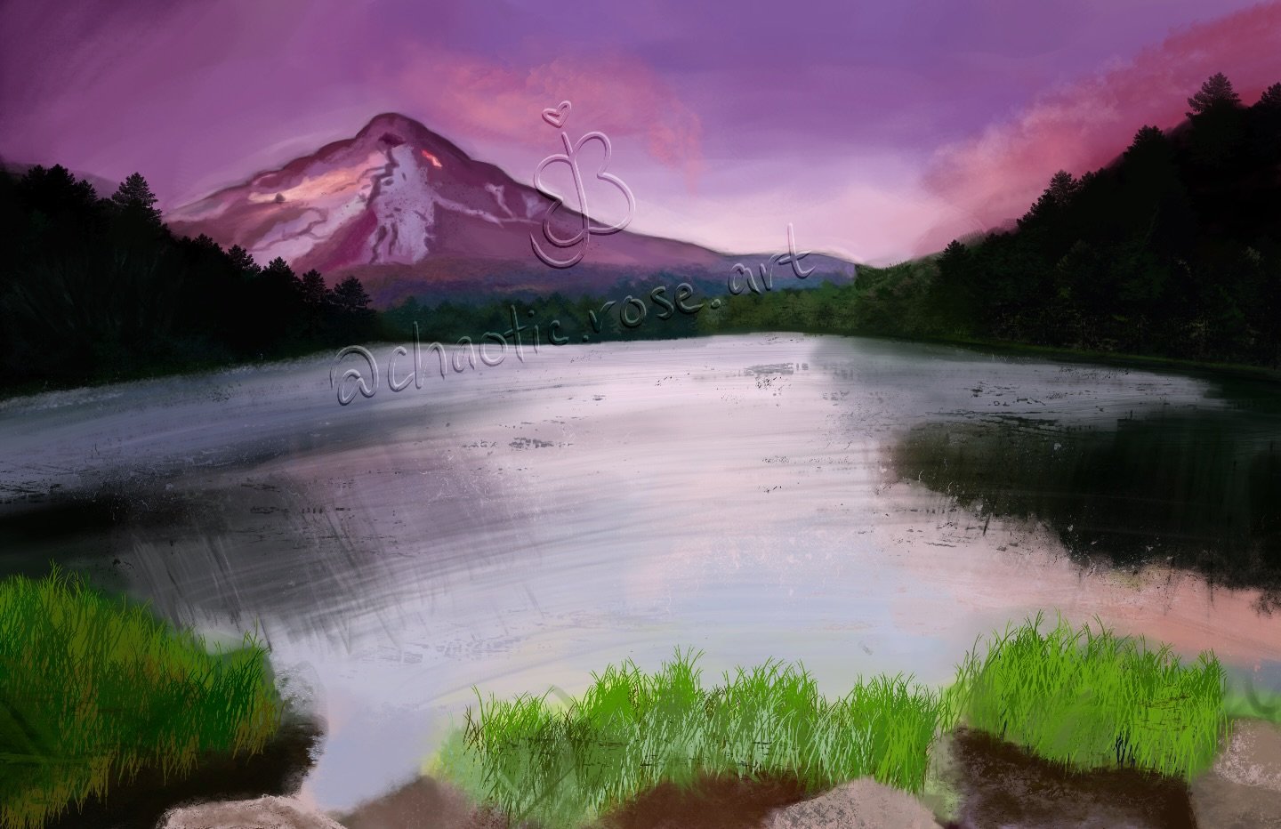 Another piece I made in my first digital art class back in high school 🌅💜