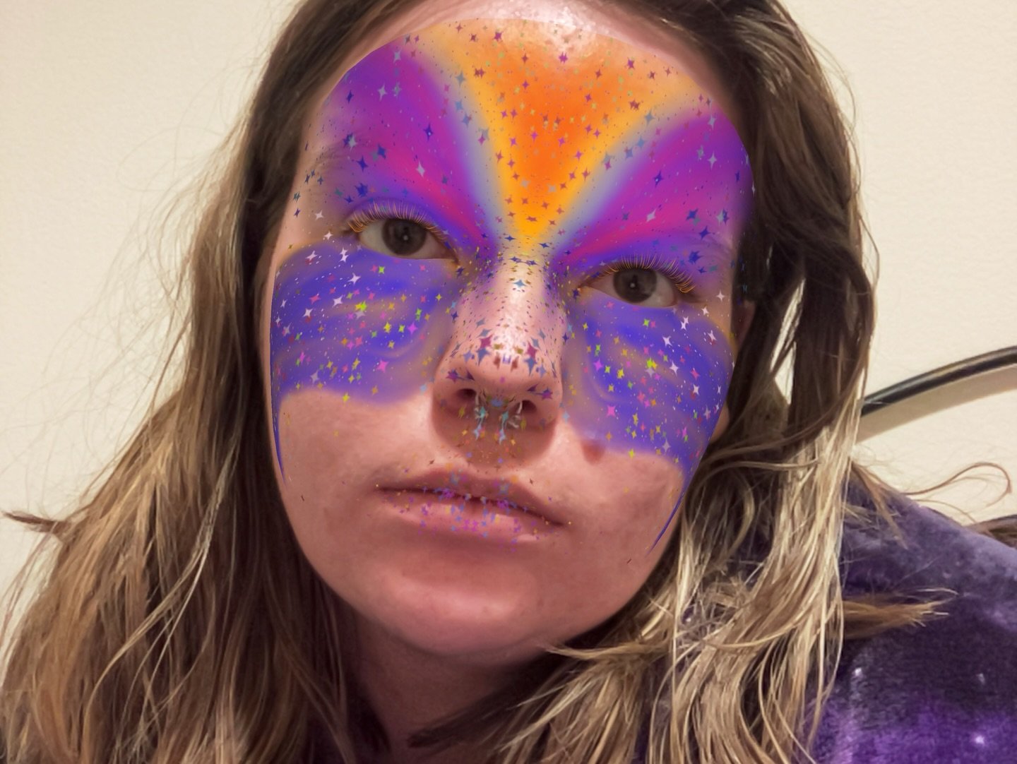 Playing with procreates face paint template&mdash;anyone use this before? It&rsquo;s kinda fun! 🦋