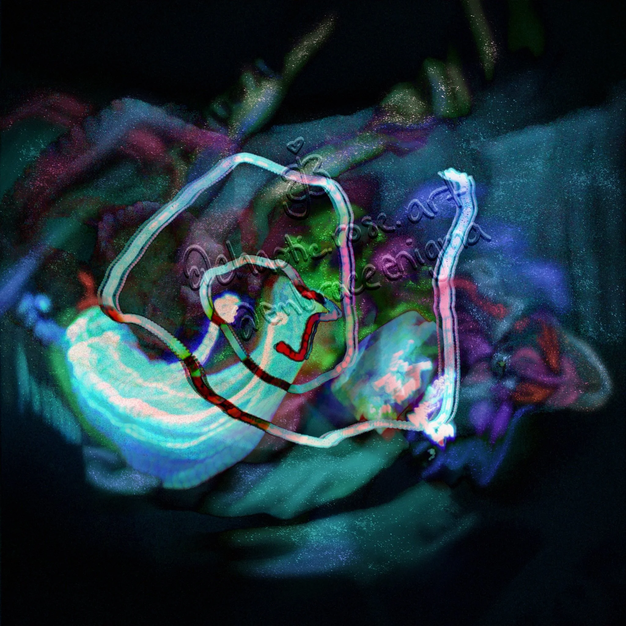 Love in the Present Tense 🥰
A Mix of good ol photography and a little digital drawing ;) I actually had a lot of fun light painting with these pieces! The digital drawing I did was adding some more glittery effects on the spiral piece