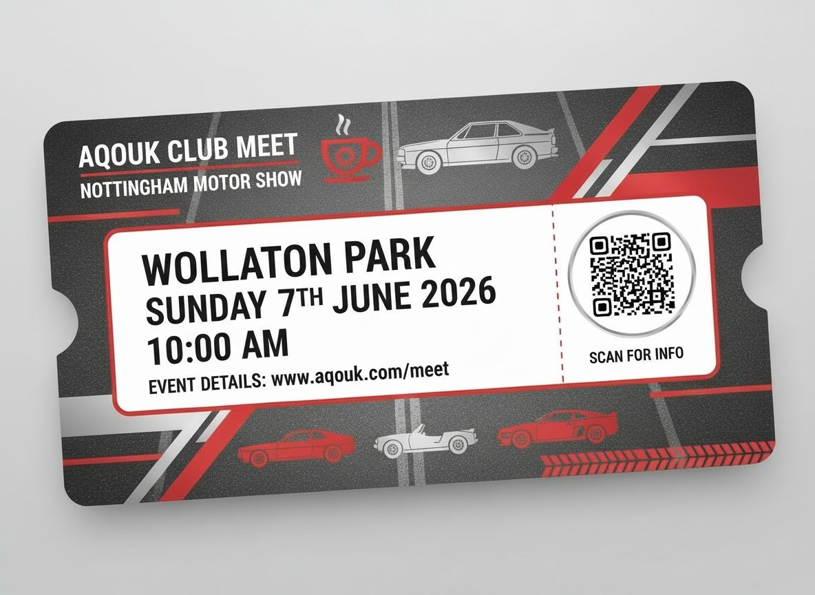Nottingham Motor Show – AQOUK Club Ticket