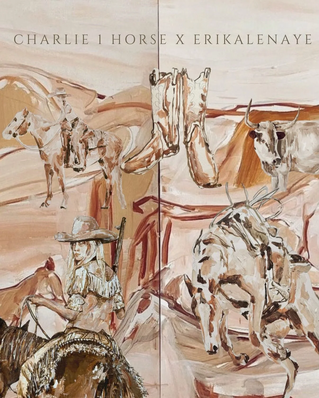 NRF is here&mdash;I&rsquo;ll be painting live at the @charlie1horse booth 3829

Come snag one of their beautiful hats and grab an original custom Western painting!

@lasvegasnfr 
@nfr_fashion_ 
@nfrvegas 
@charlie1horse 
@resistol1927 
@americanhatco