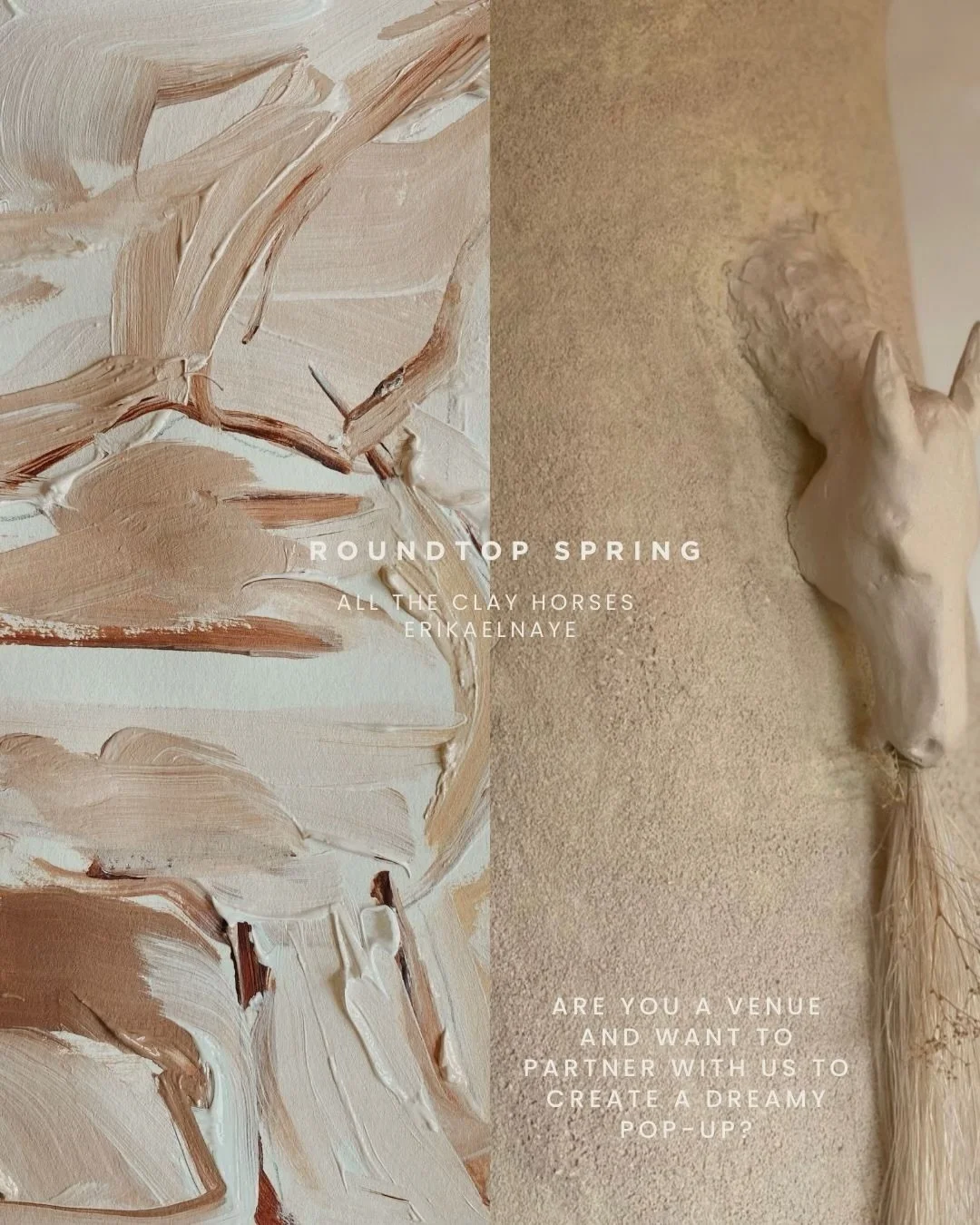 We&rsquo;re heading to Roundtop this spring!

Looking for the dreamiest venue to partner with for an exclusive, curated pop-up >>>>

Think Western inspired, bronze horse bolos + necklaces, warm-hued cowgirl paintings, hand-sculpted cerami