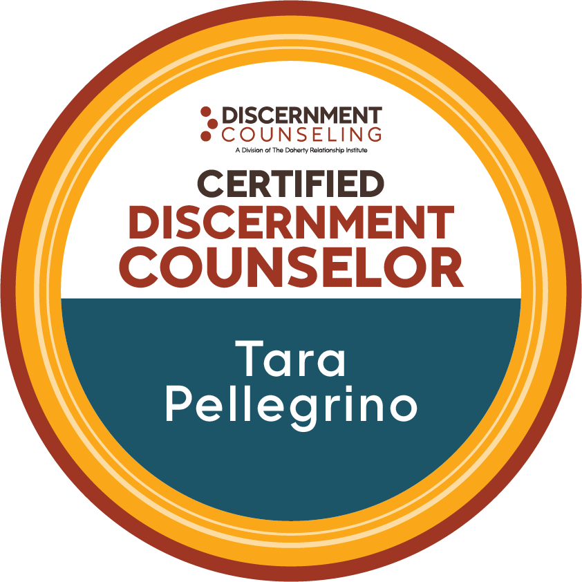 Certified Discernment Counselor badge for Tara Pellegrino, couples therapist in Montclair, NJ