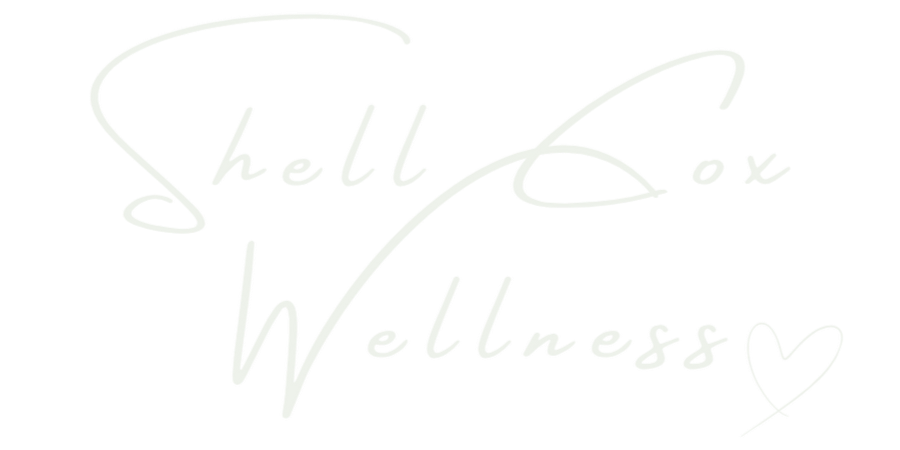 Stylized handwritten text saying "hello Cox Wellness" with a small heart at the end on a black background.