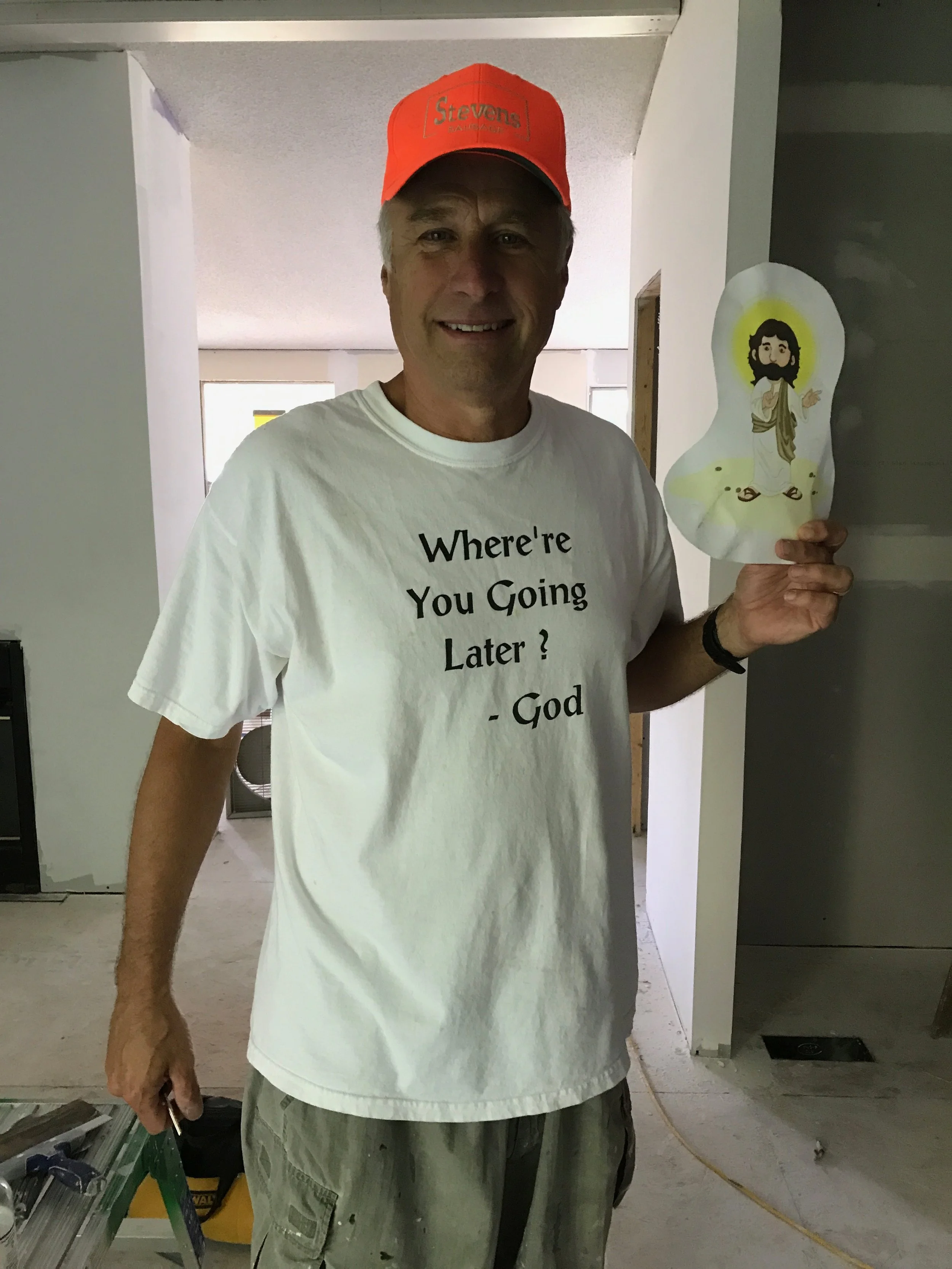 Gary Ridout working as part of the Habitat for Humanity team from Centenary UMC in Smithfield, NC