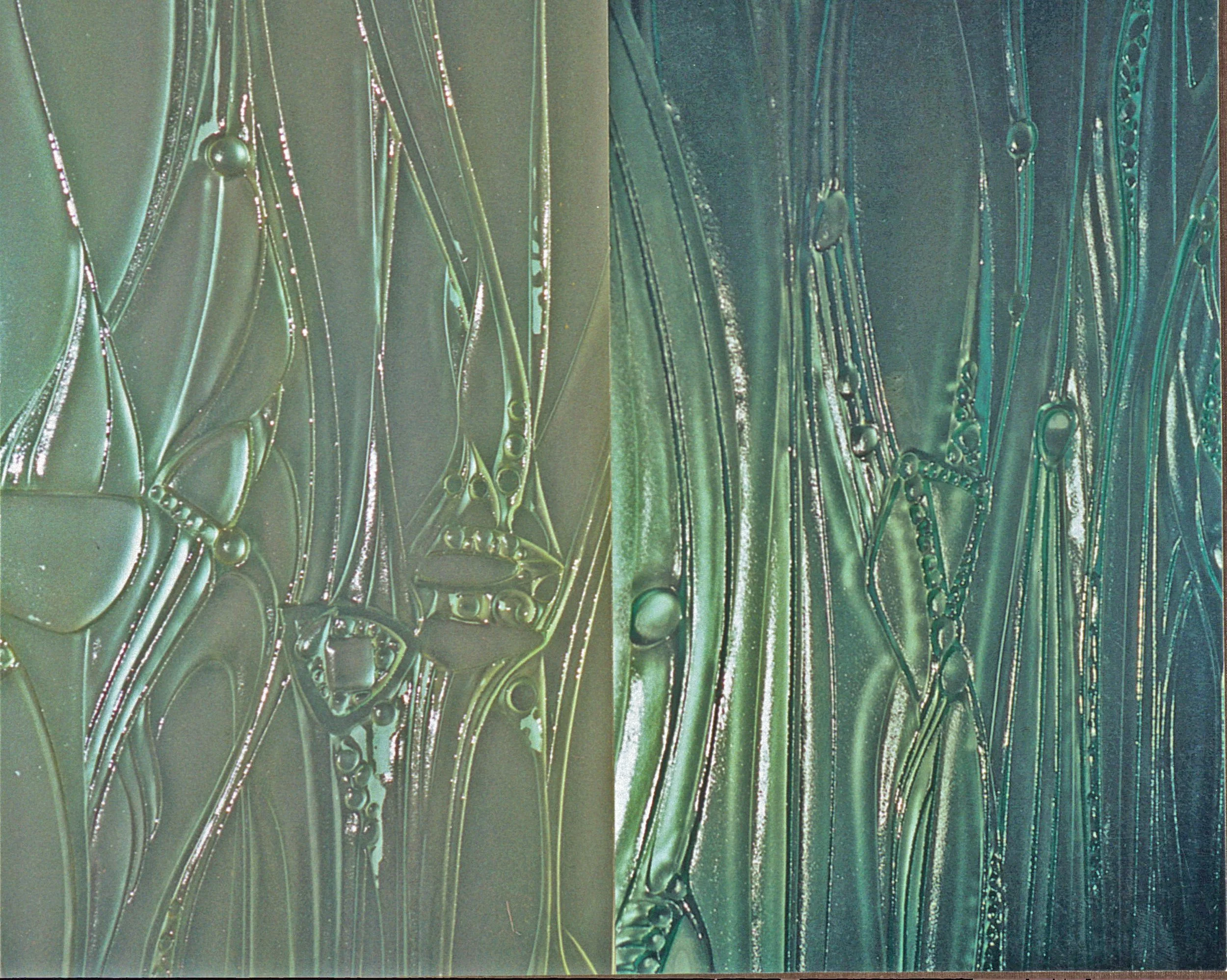 Close-up of commissioned Water Wall