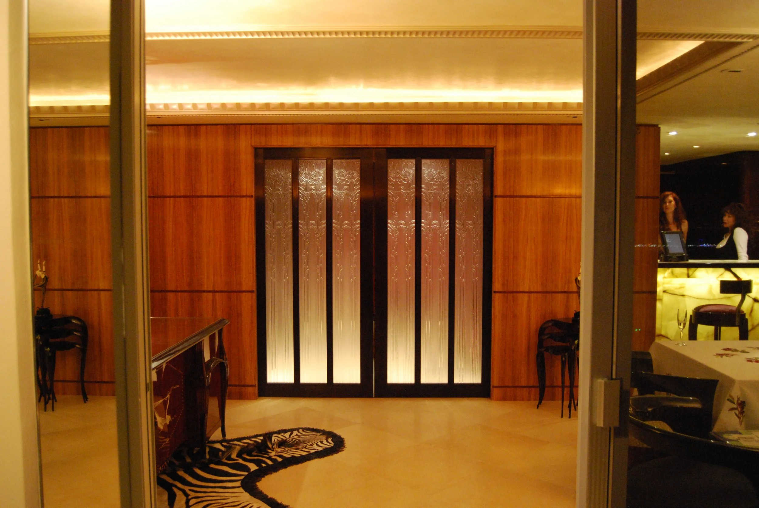 Lalique-inspired Iris Door Panels (Back View)