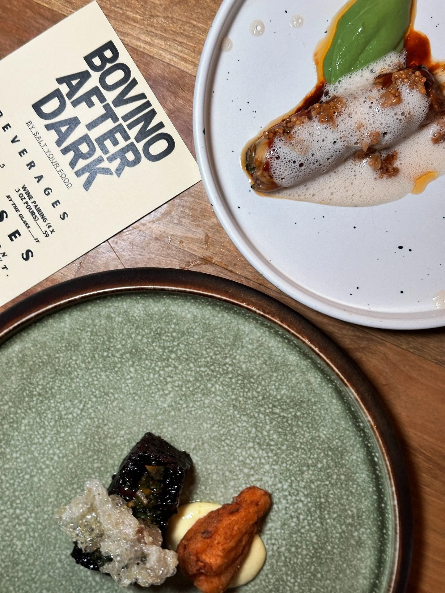 short rib + pork sausage 🤝 you didn’t have to make it
Like all good things, this menu is ending soon to make room for new flavors inspired by the changing seasons. 🍂 Experience all five courses while you can—find us on @resy 🍽️