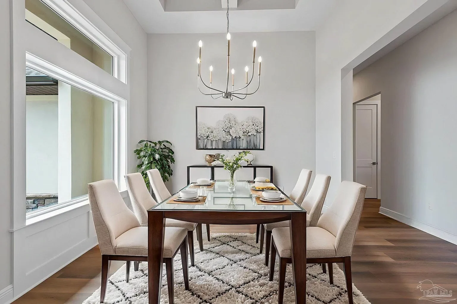 Clean interior paint finish with detailed prep