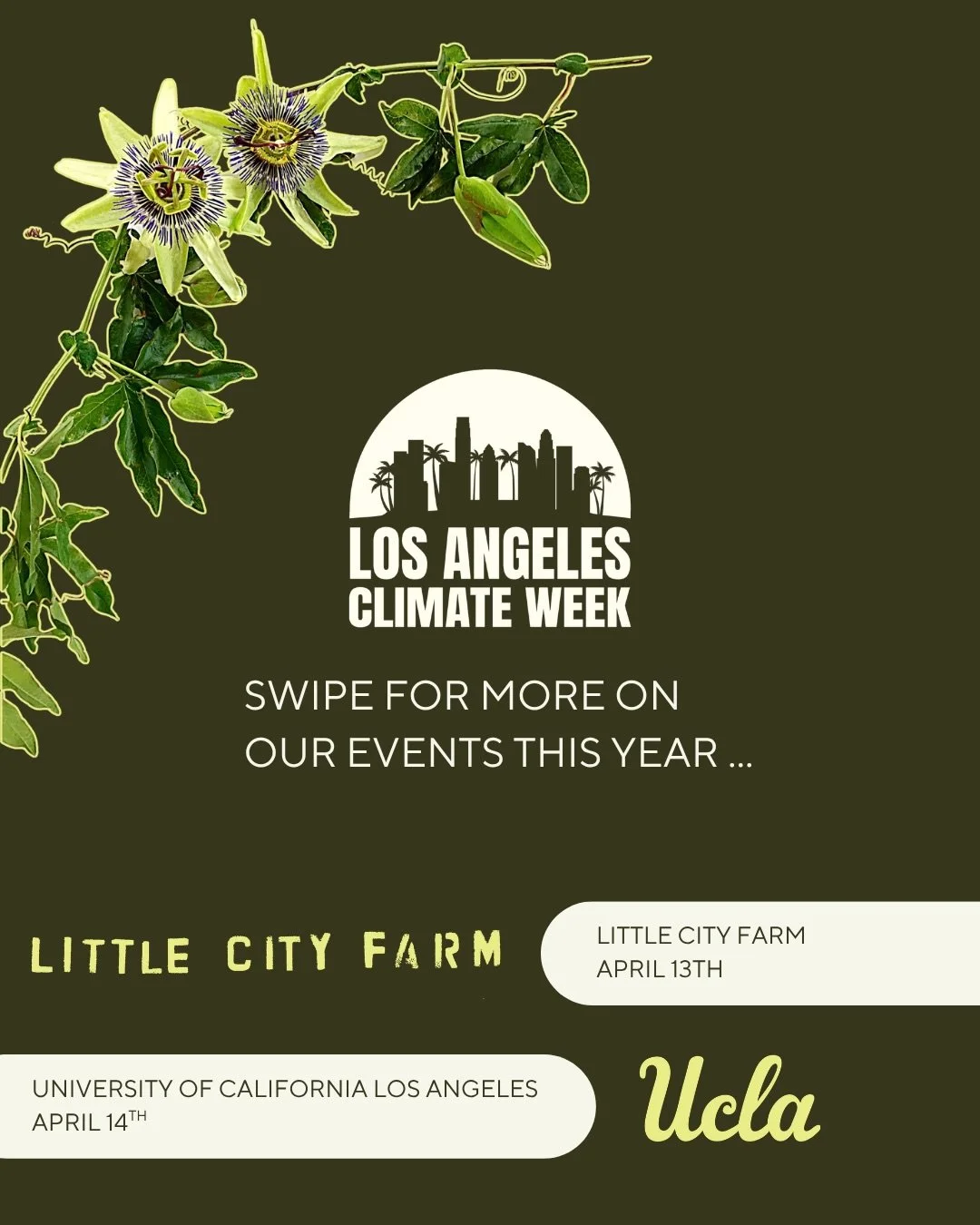 Join us @laclimateweek !!&nbsp;

First stop, we&rsquo;ll be hosting our first FIO and @calpsc workshop @littlecityfarmla &ndash;&nbsp;Monday April 13!! 🥁💫&nbsp;

And on Tuesday 🌿 FIO is heading to UCLA!&nbsp;

We&rsquo;re excited to be part of the