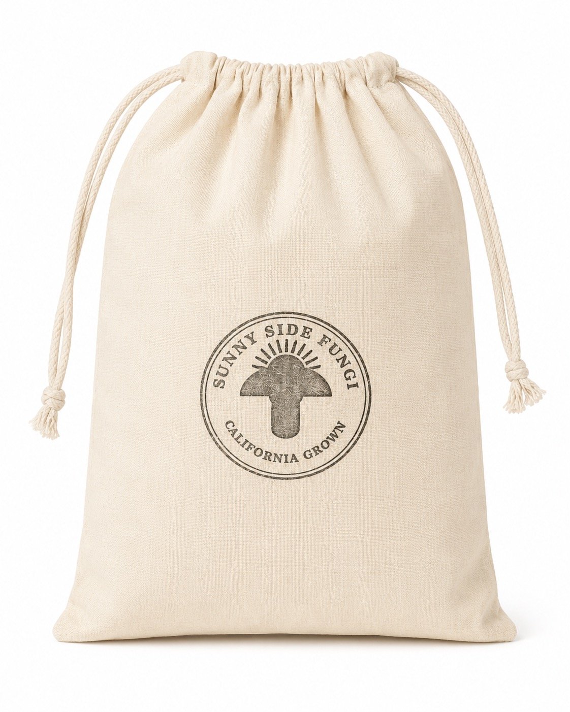 Handmade Reusable Mushroom Bag - 100% Cotton Muslin (8" X 10")
