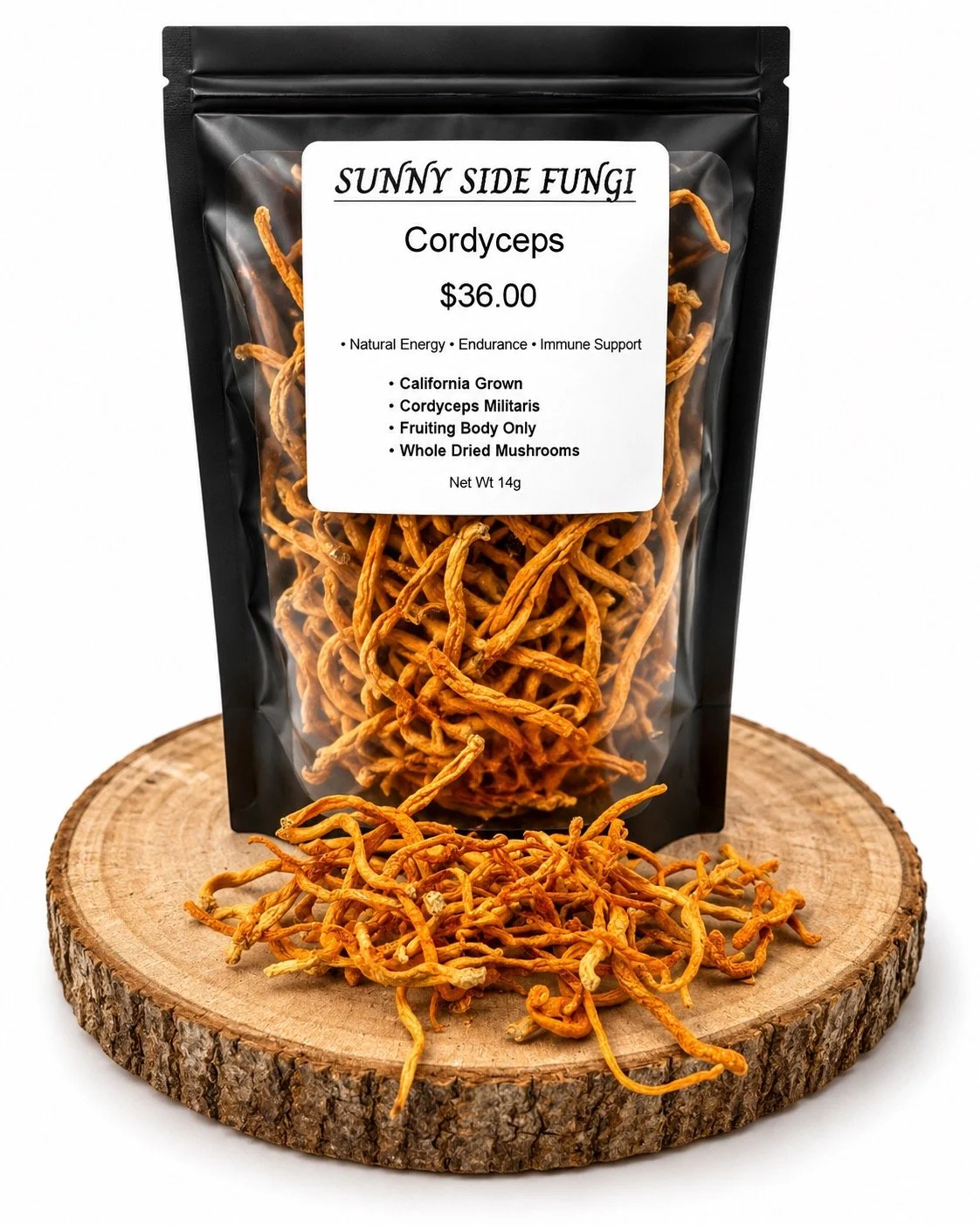 Whole Dried Cordyceps (Cordyceps militaris)