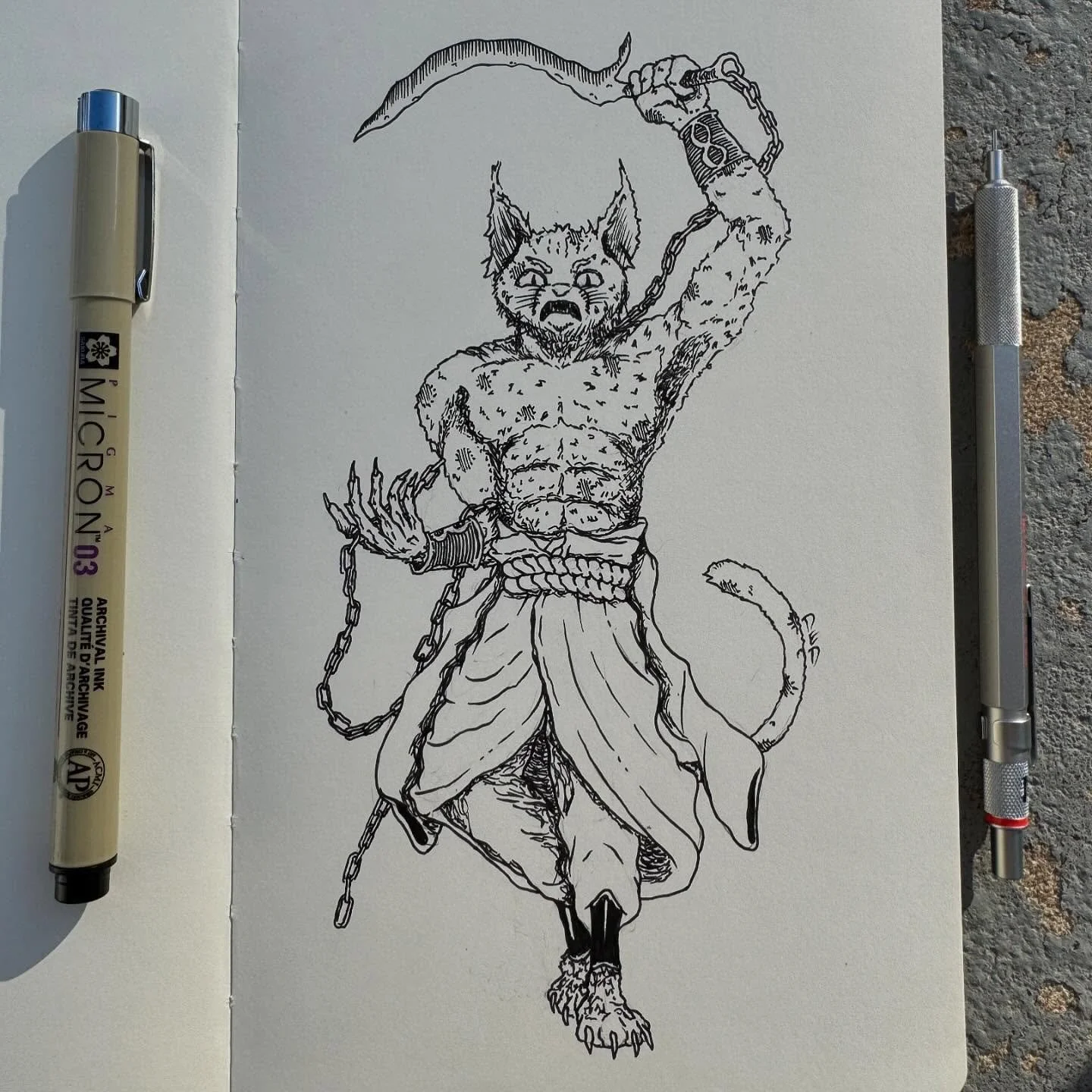 The Iron Visionary, Warlock of The Great Old One. 

Insane boss we just killed in our dnd campaign. 

#dnd #dndart #illustration #micron #micronpen #rotring