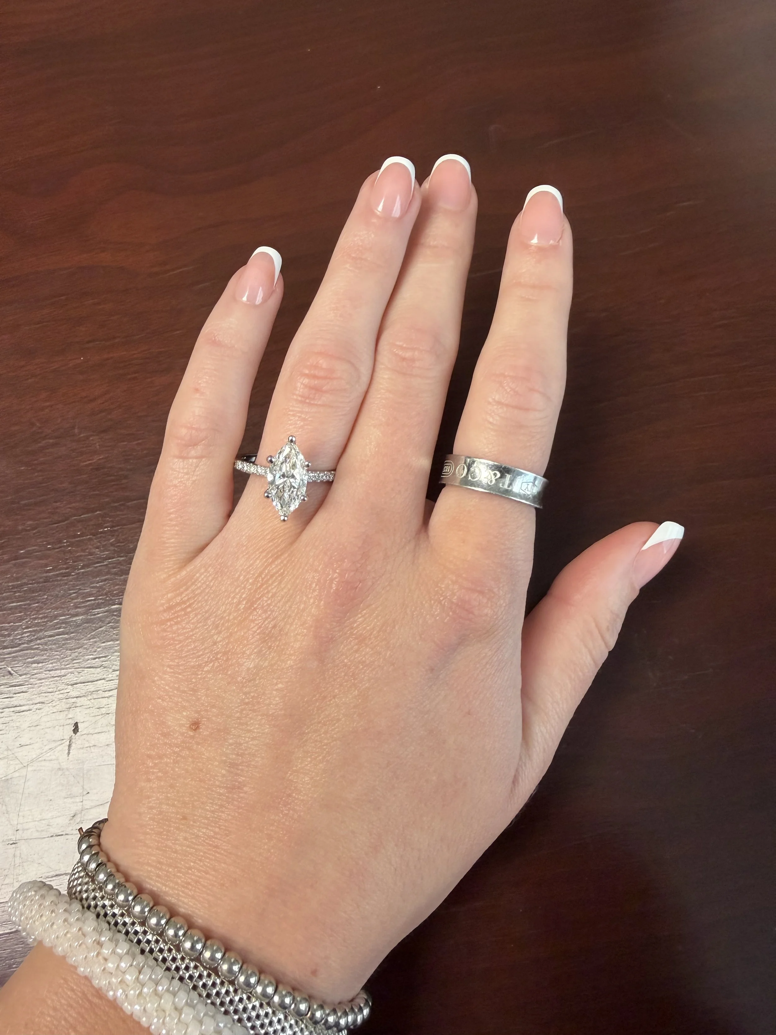 2.61 Carat Marquise Lab Brilliant Diamond Ring