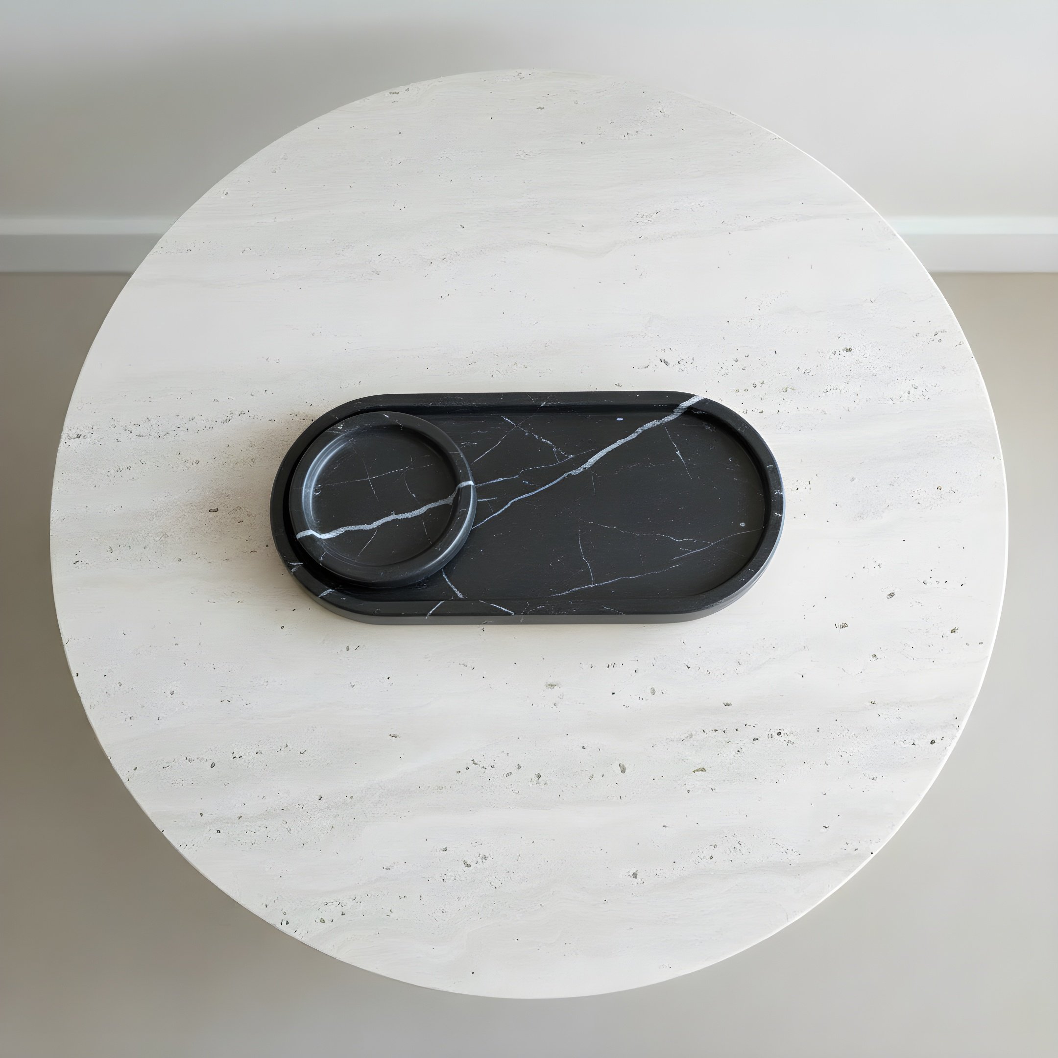 Charola Ovalada con Portavasos