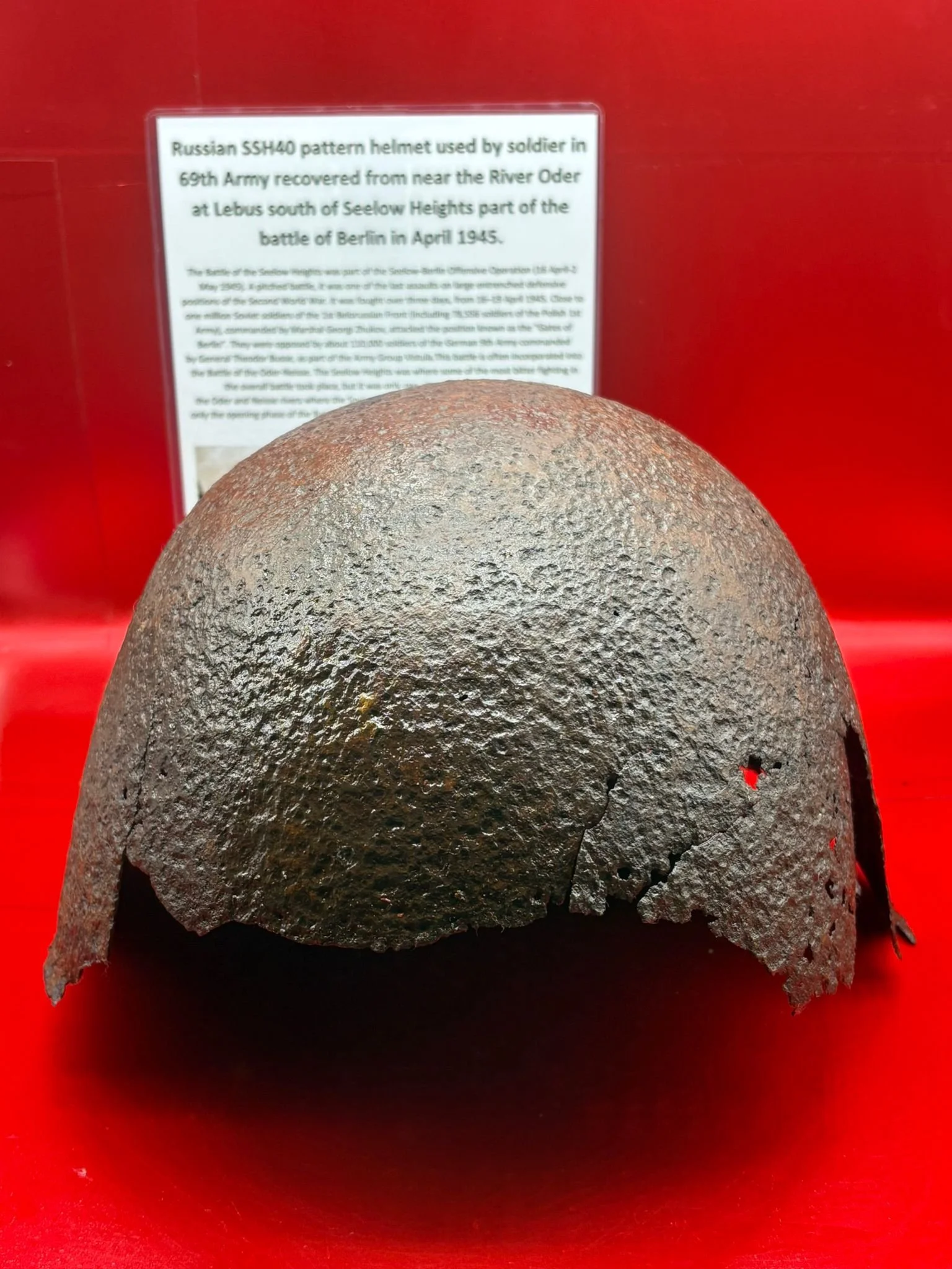 Relics from the Front | Russian SSH40 pattern helmet worn by soldier of ...
