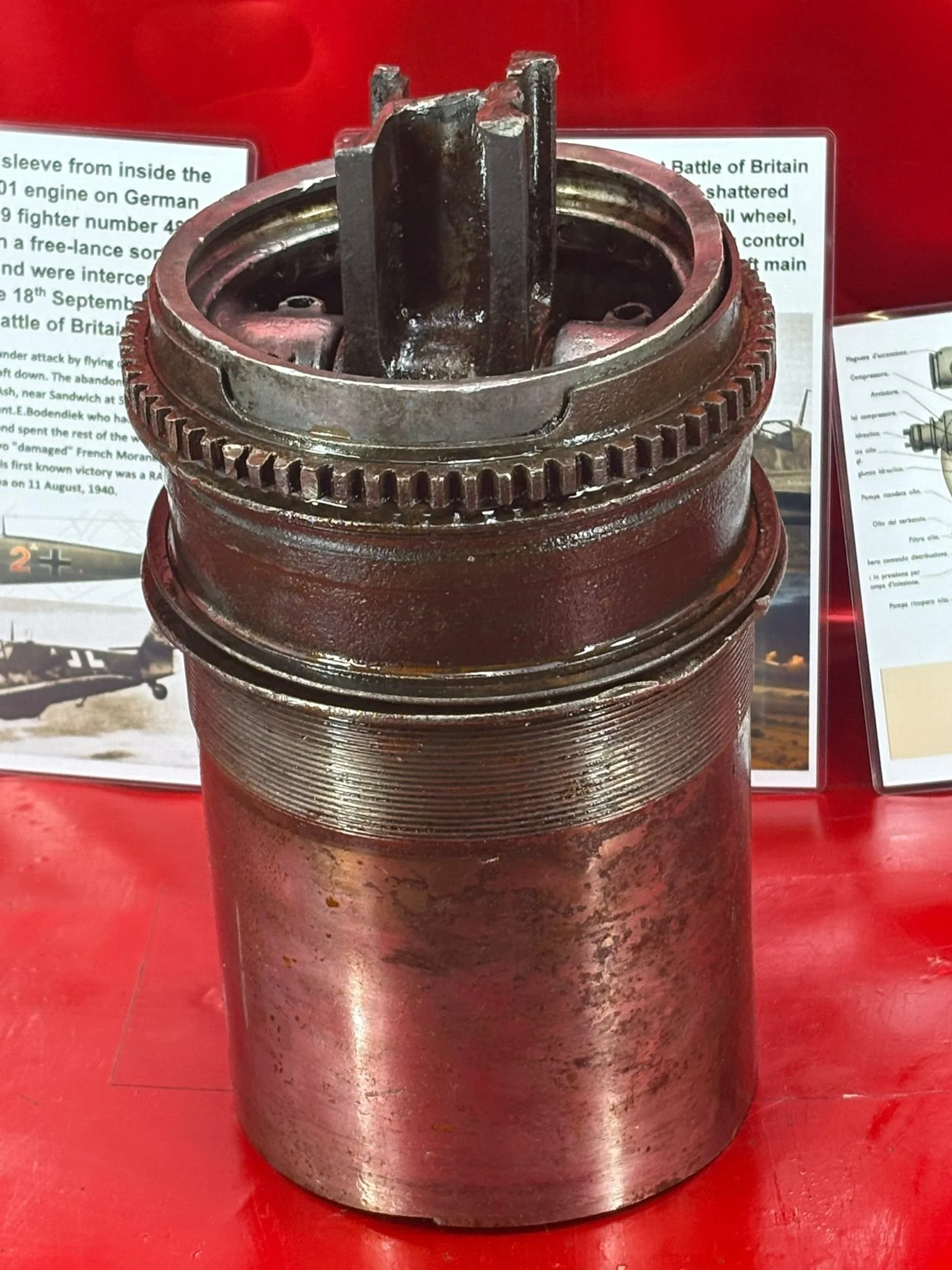 Relics from the Front | Fantastic condition engine piston and sleeve ...
