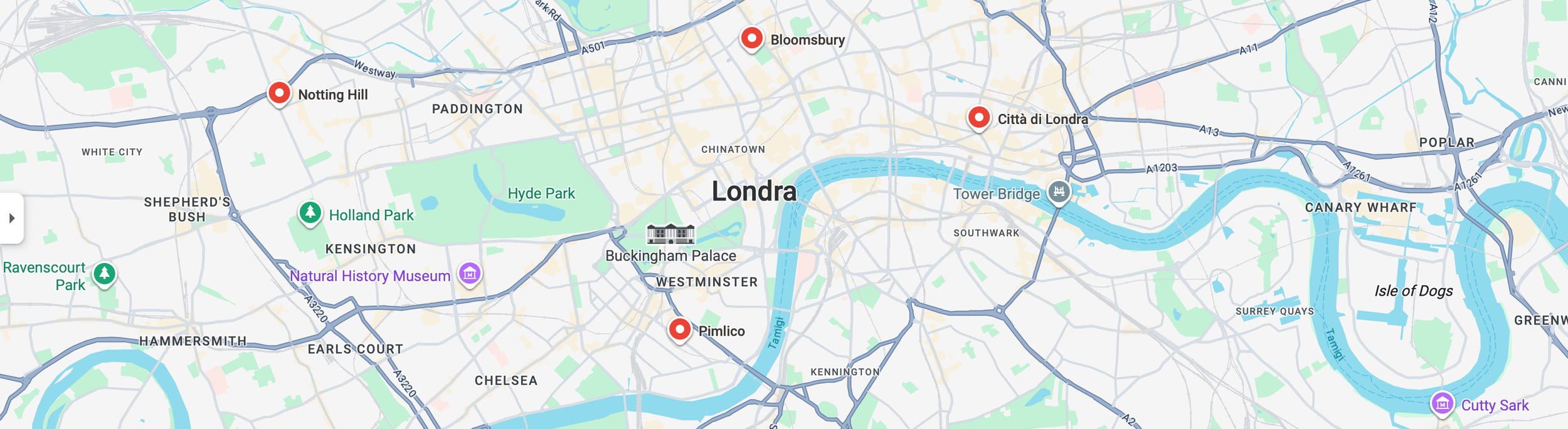 Quartieri e zone residenziali Londra
