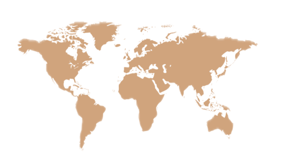 Mappa del mondo con alcuni paesi evidenziati in giallo.