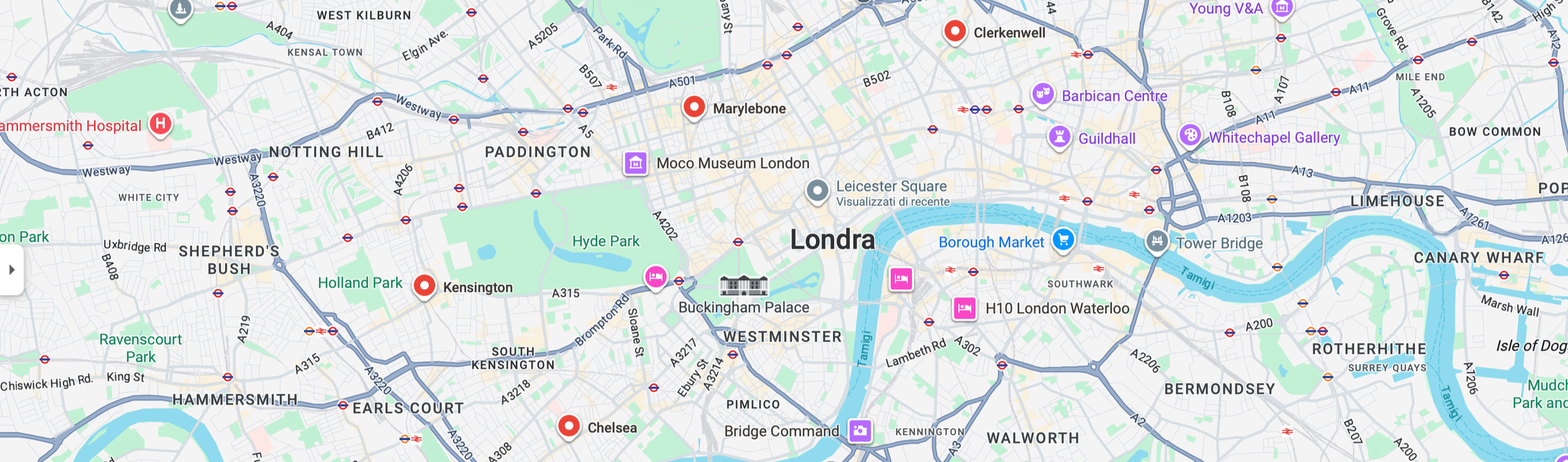 Quartieri e zone di Londra