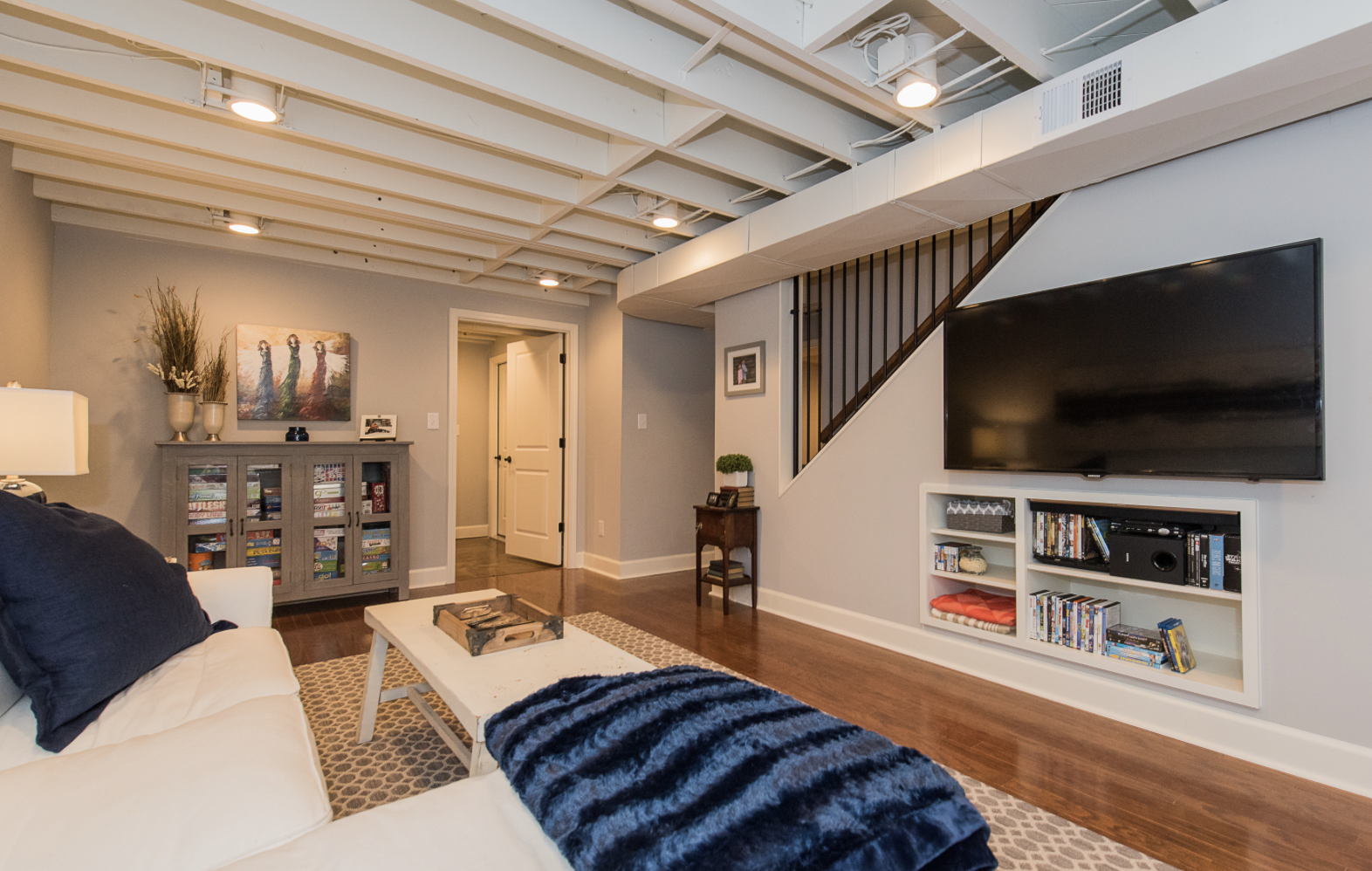 Finished and decorated Basement remodel Photo