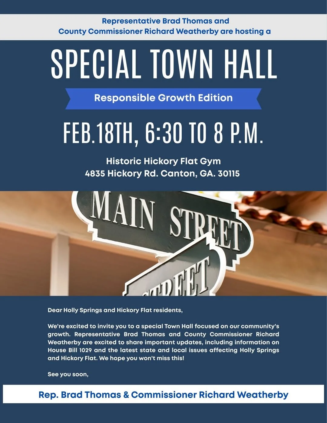 County Town Hall Meeting Feb. 18th