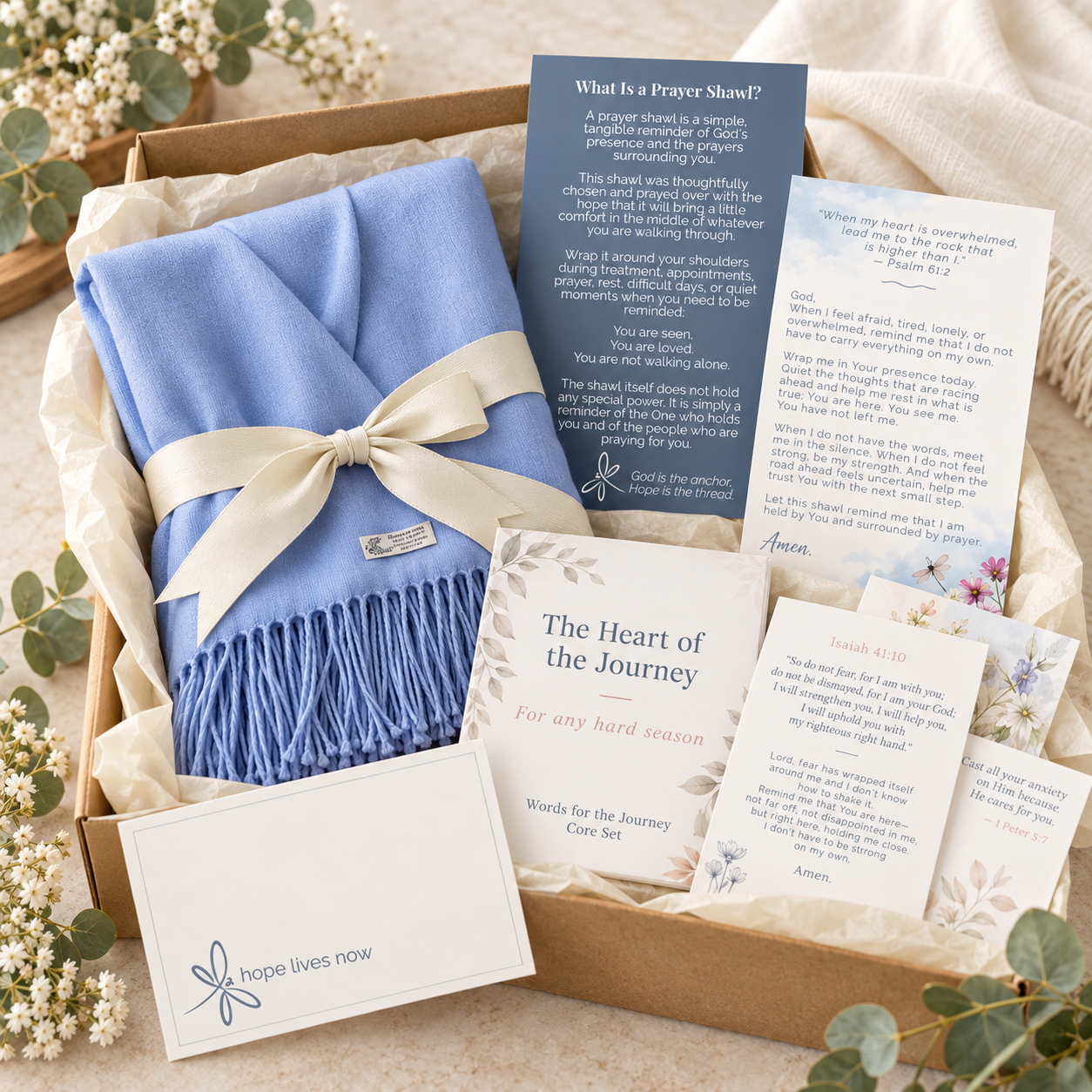 Wrapped in Hope Prayer Shawl + Words for the Journey Core Set