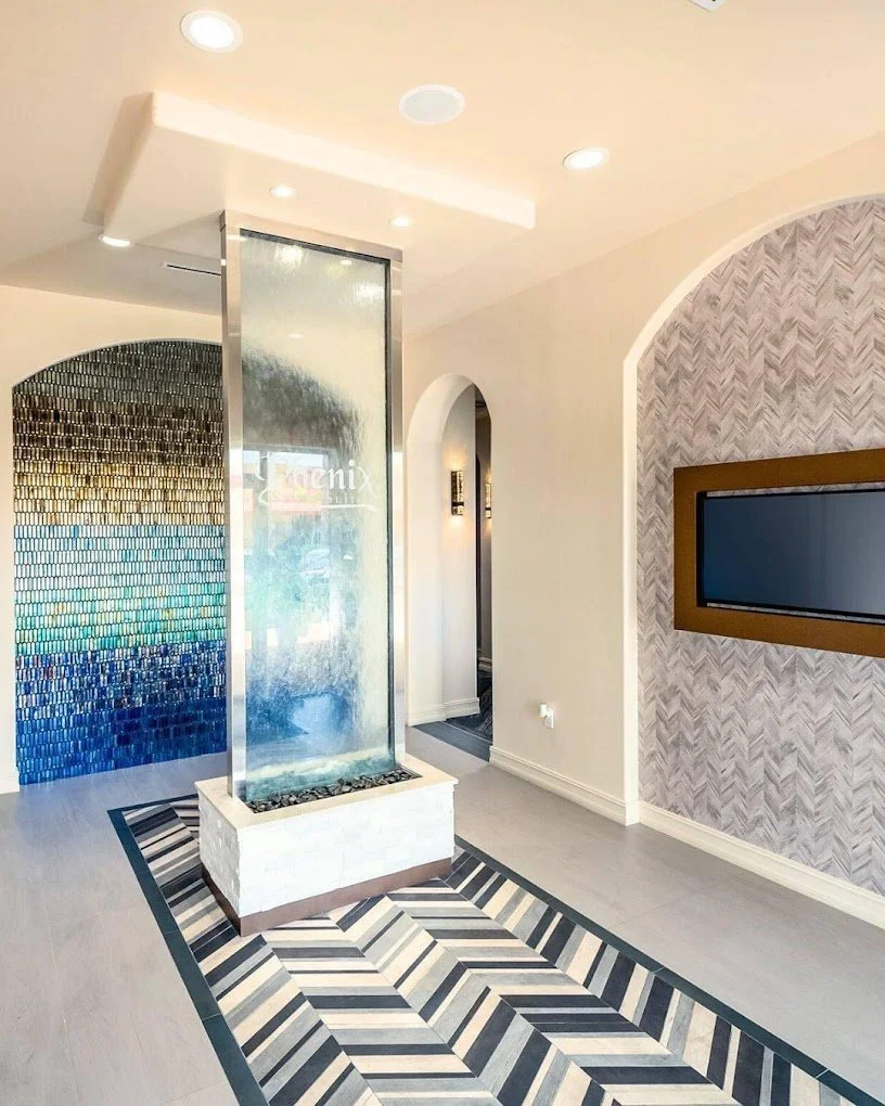 Lobby of Phenix Suites, the location of Aurea Medical Aesthetics in New Berlin.