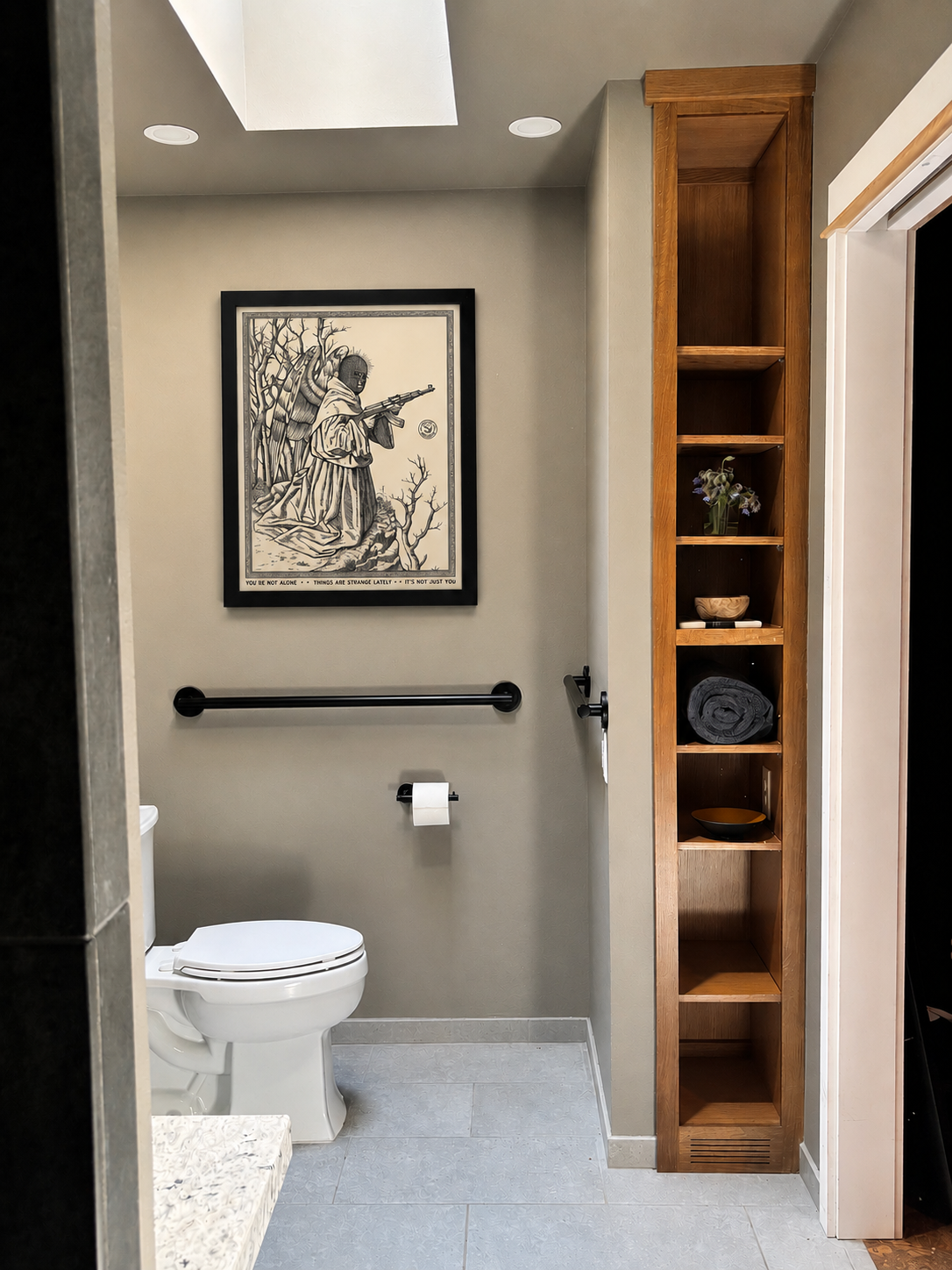 toilet with wheelchair grab bars and artwork.png