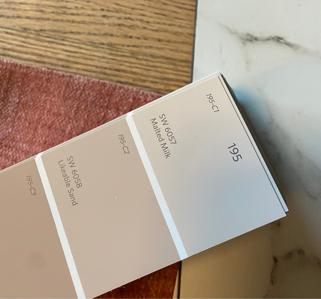 Choosing a paint color using a color fan