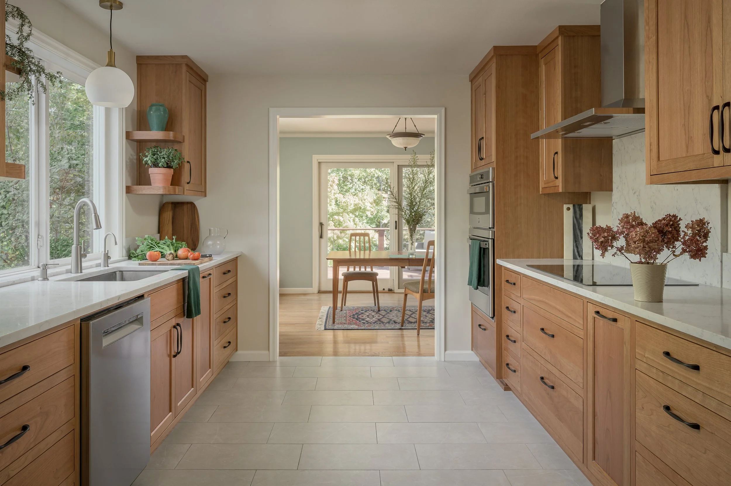 Cherry wood kitchen remodel