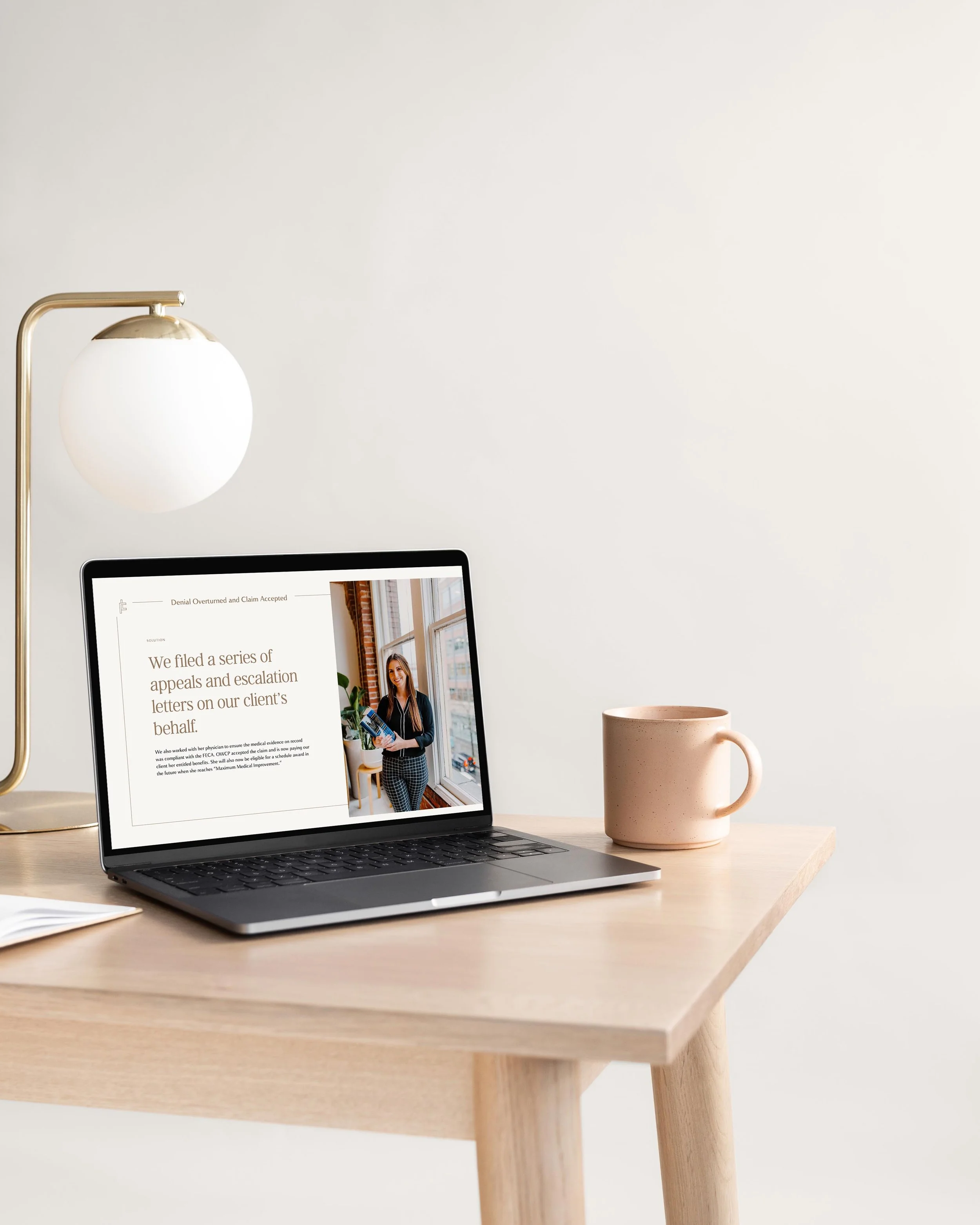 Faliero Law Firm website design on a laptop