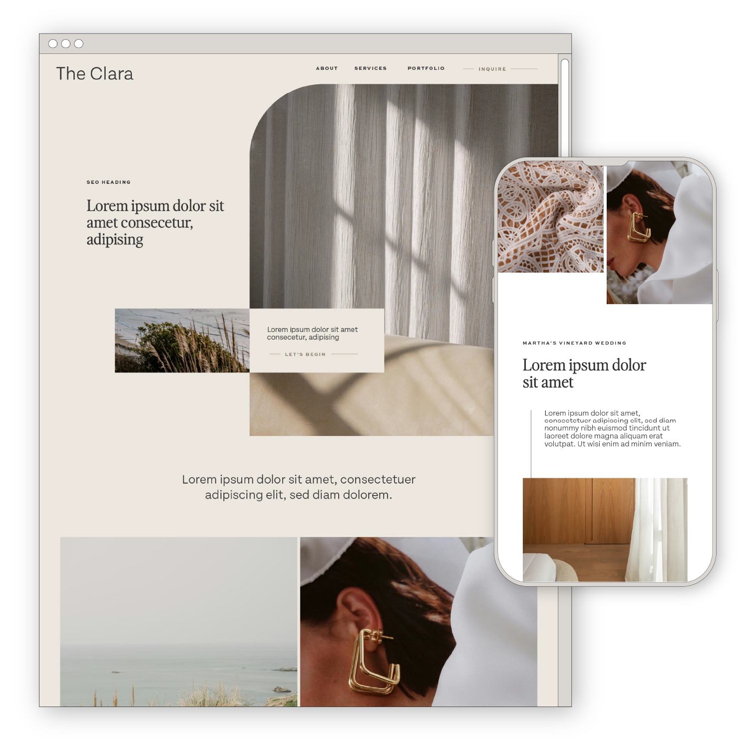 The Clara desktop and mobile versions