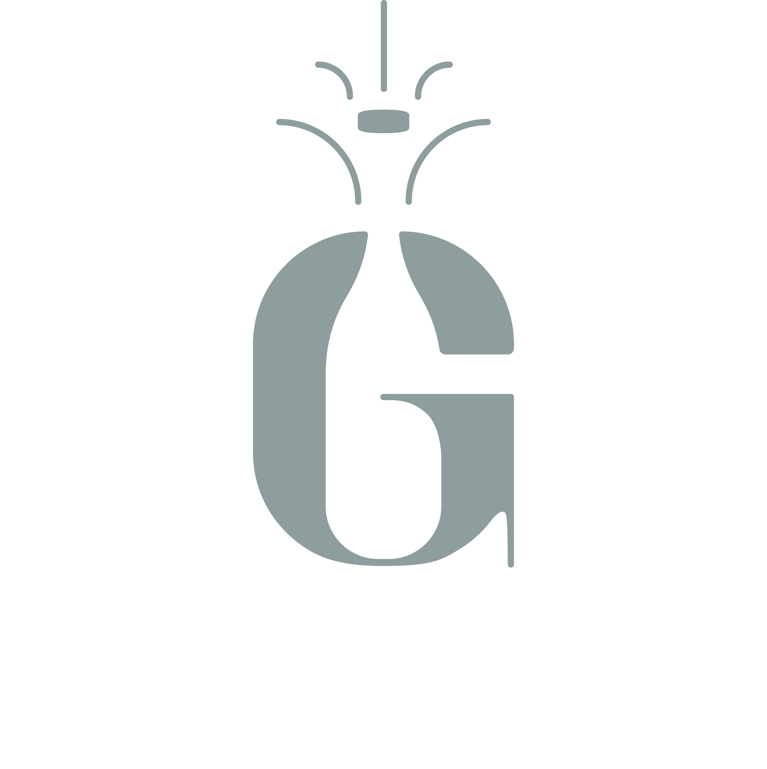 G icon with hidden champagne bottle