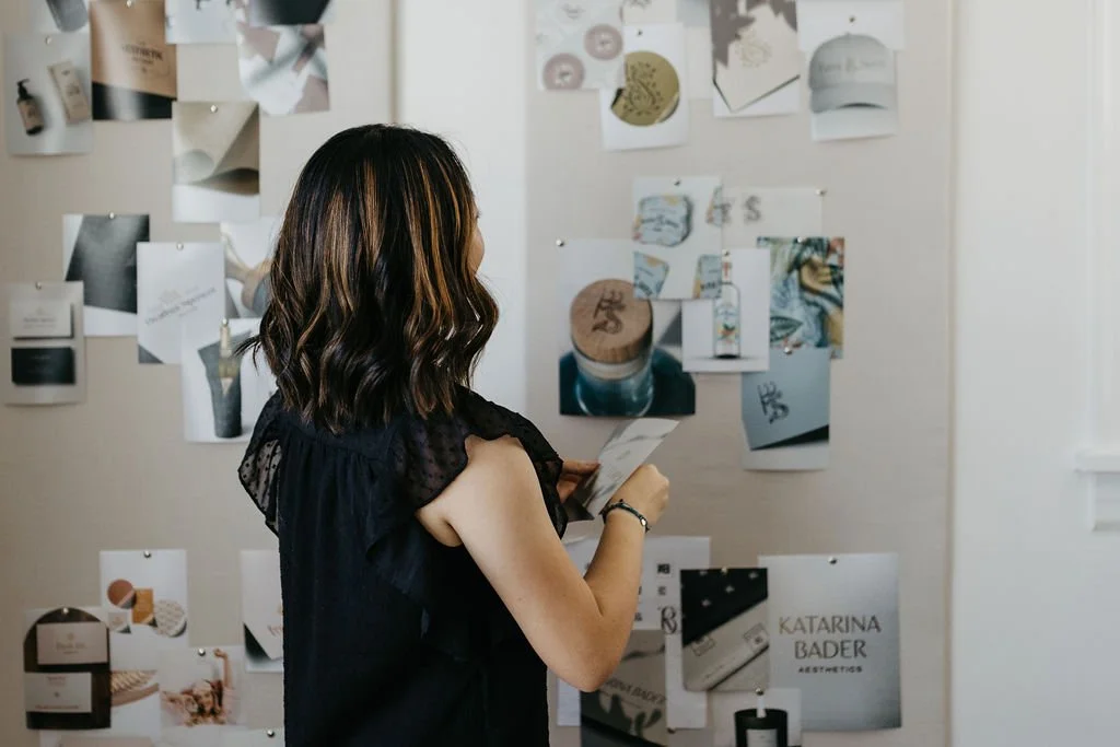 Creme Brands designer pinning an image to a moodboard