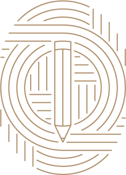 thumbprint icon with pencil in the center