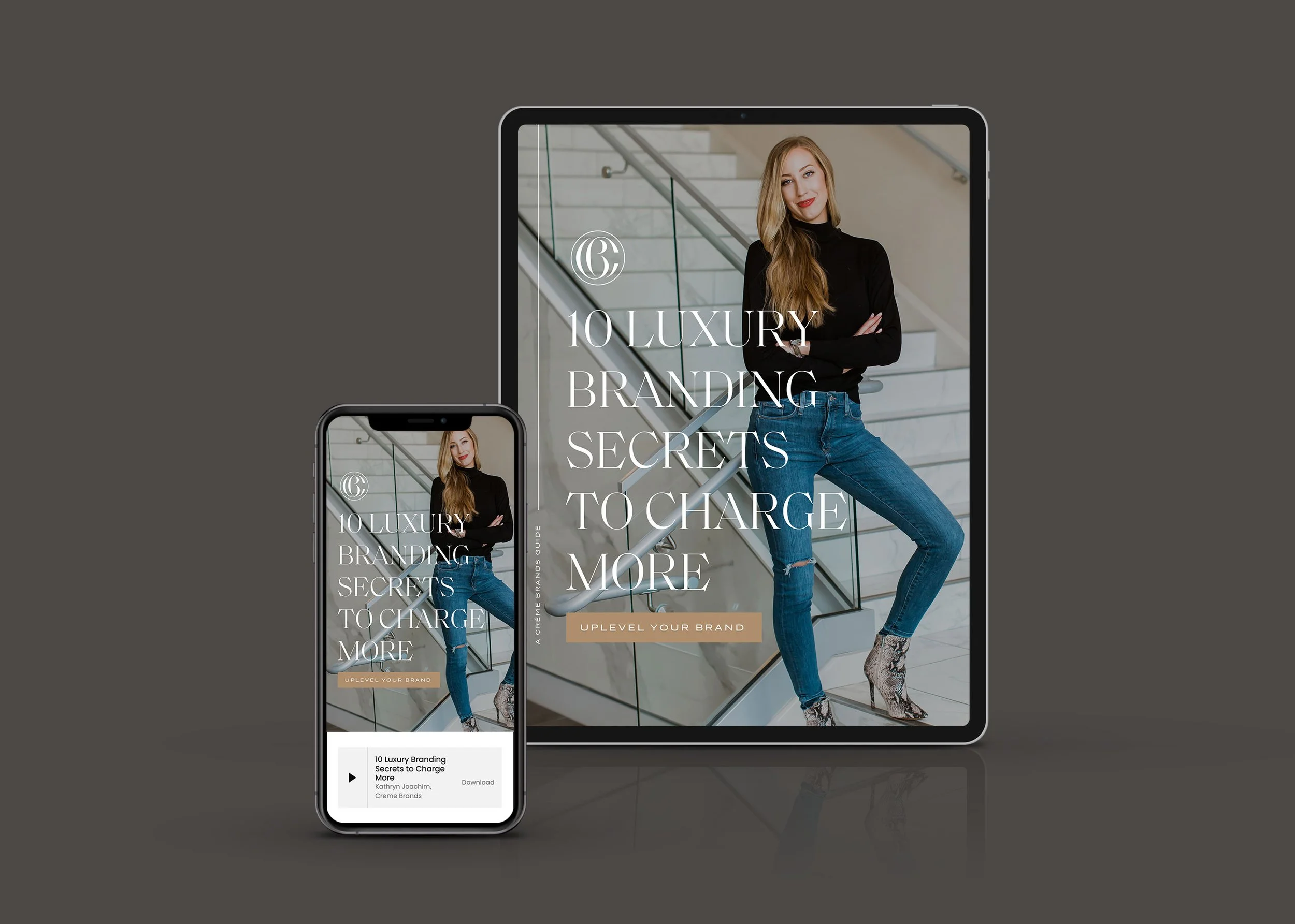 10 Luxury Branding Secrets eBook on a tablet