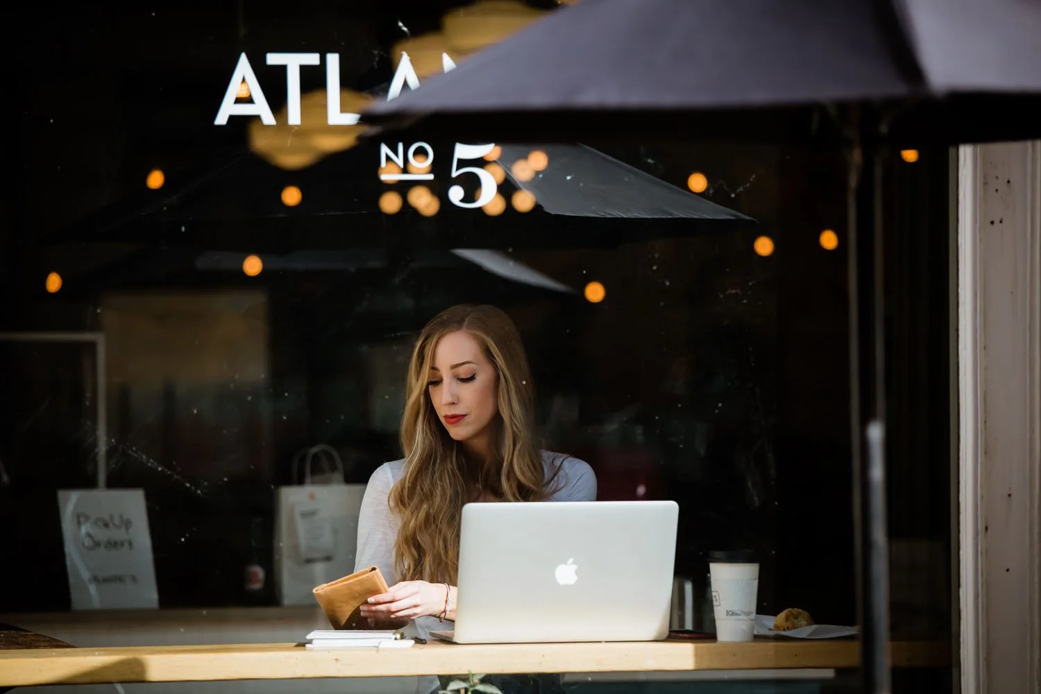 brand designer working on a laptop