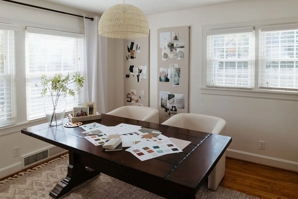 meeting table at the Creme Brands studio space