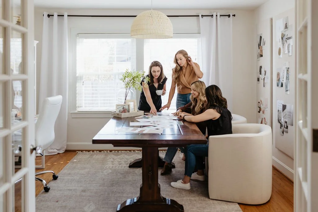 designers selecting a color palette for a branding project