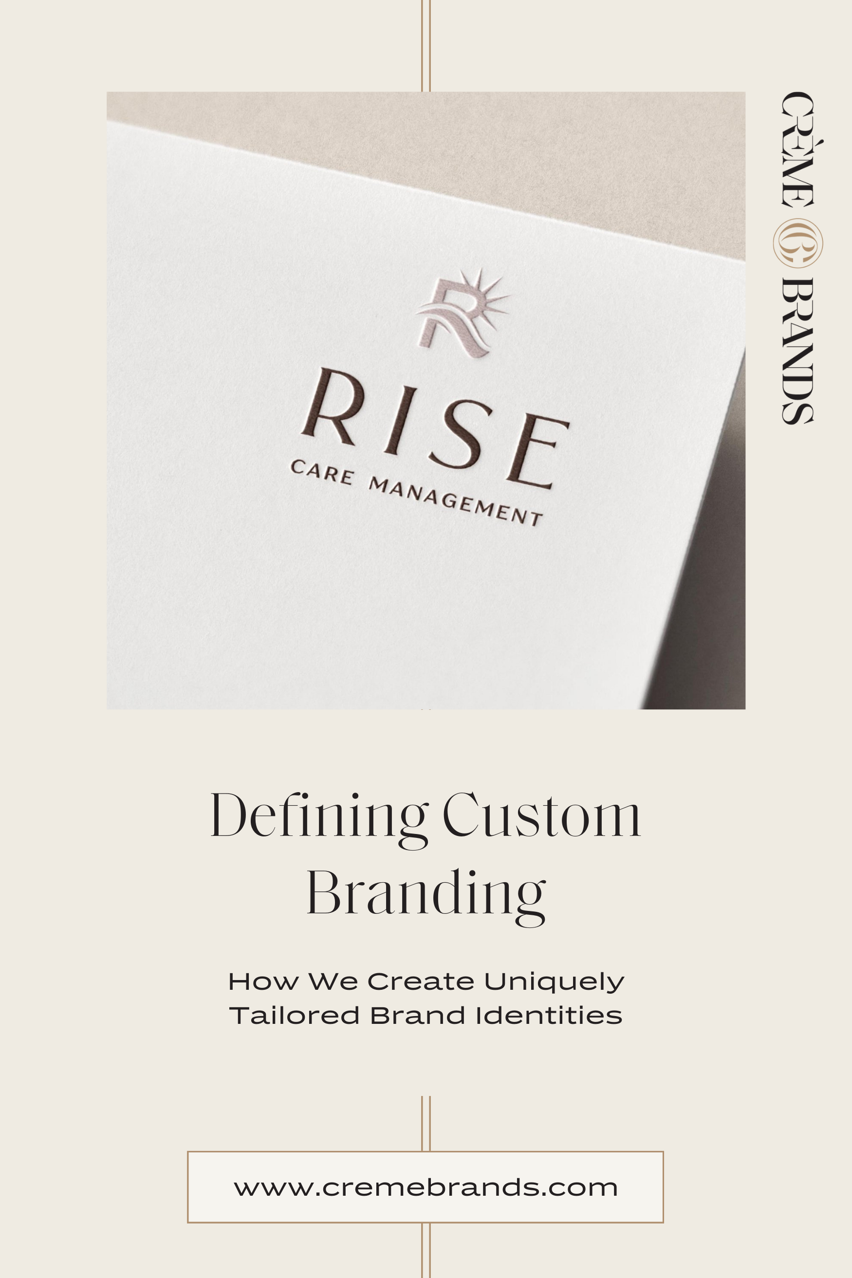 Rise Care Management logo embossed on cardstock