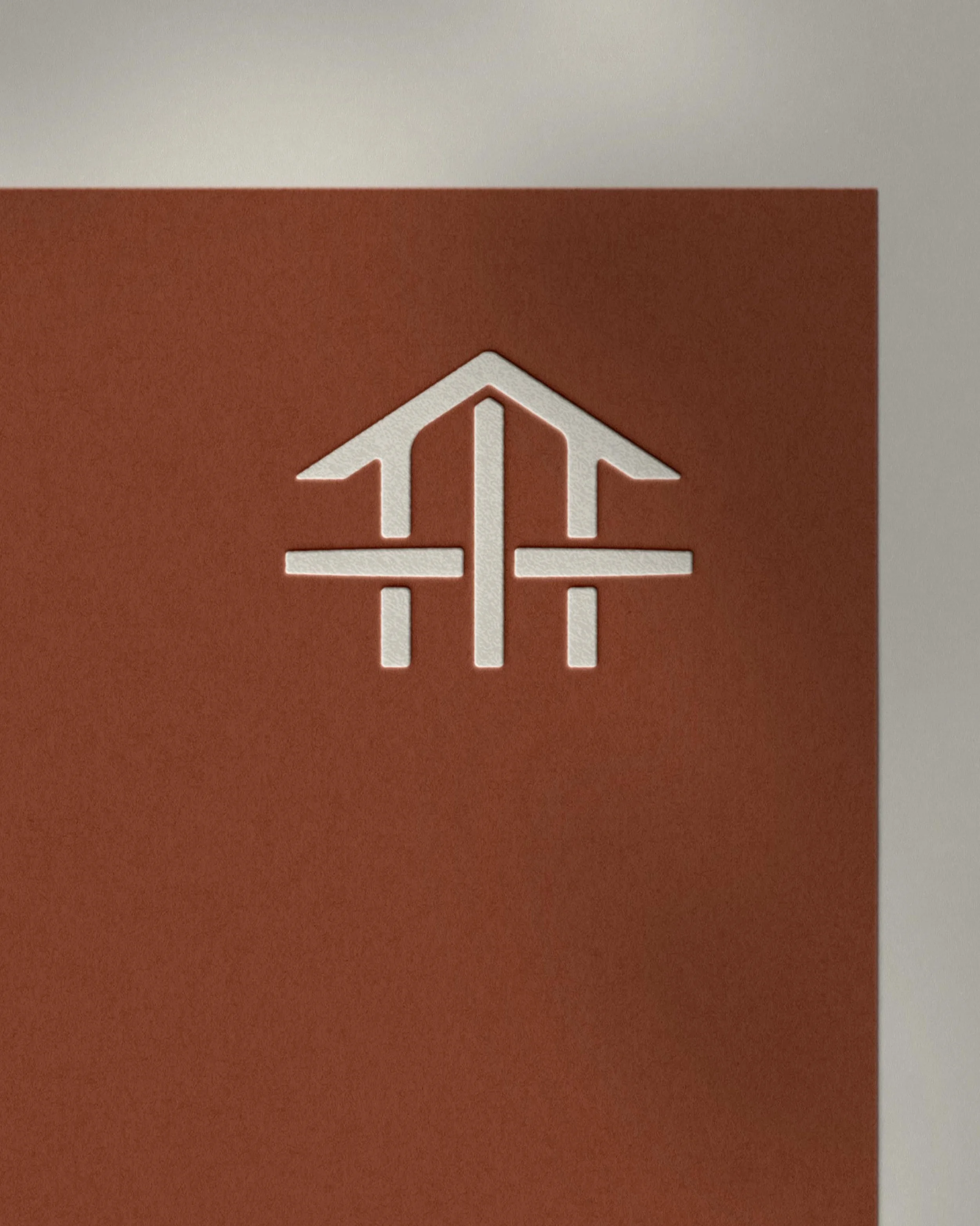 hoyt homes icon embossed on stationery