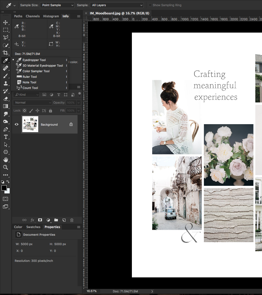 moodboard in Photoshop
