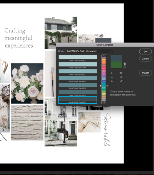 Pantone color library in Photoshop