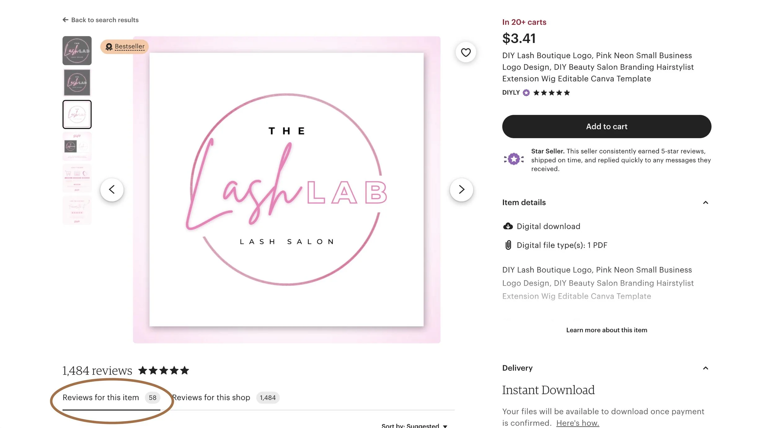 premade logo for sale on Etsy