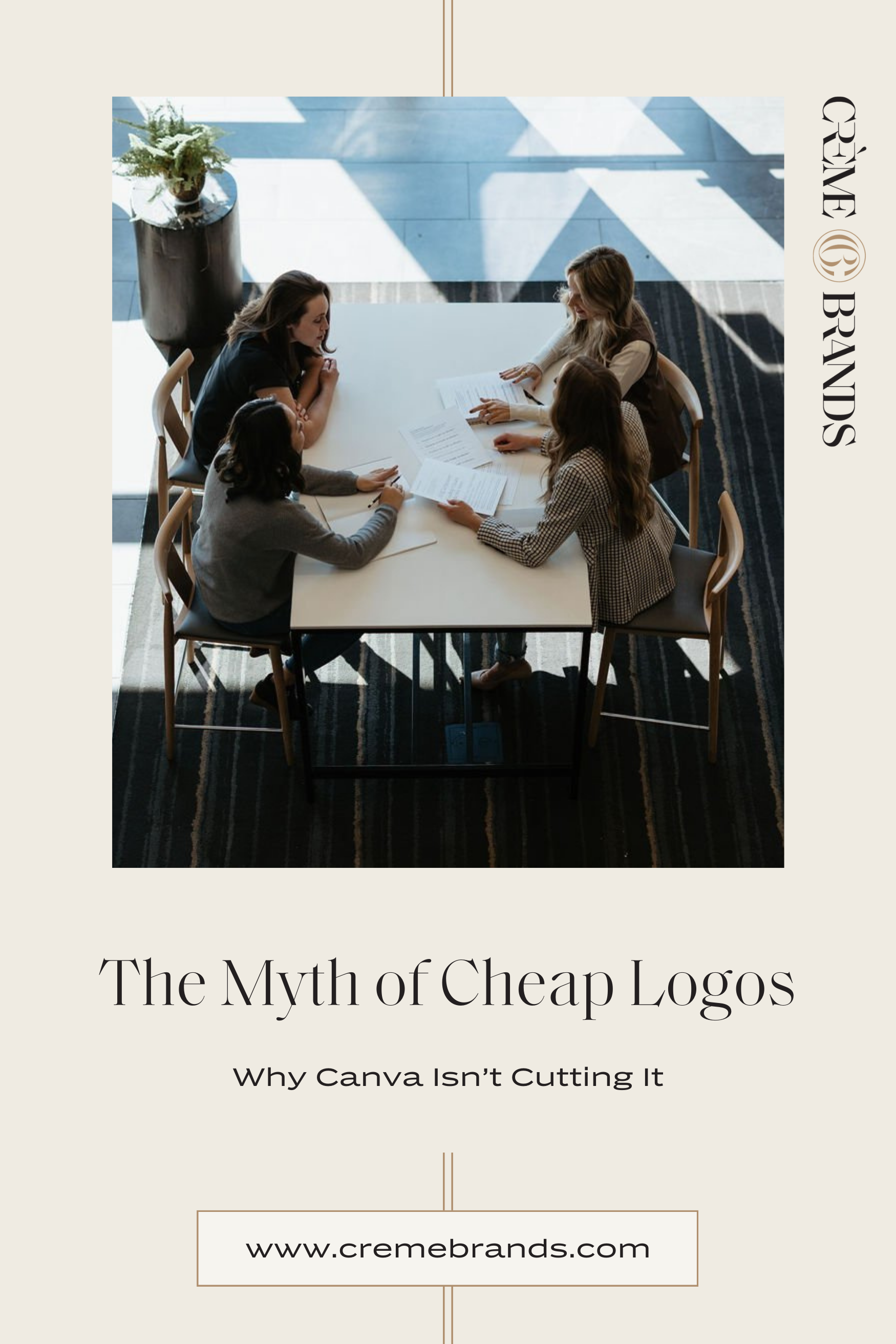 brand designers meeting around a table