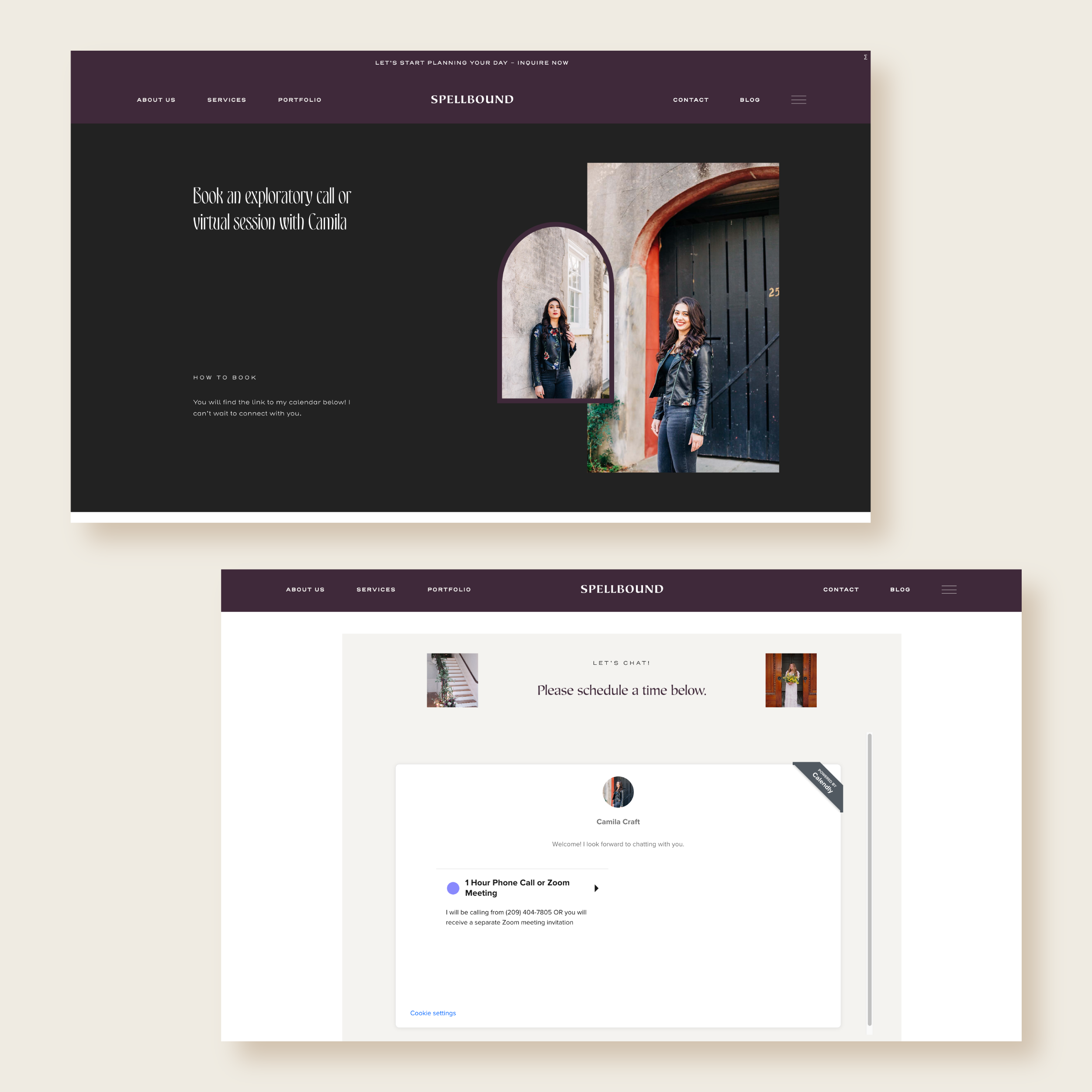 Spellbound Events appointment scheduler