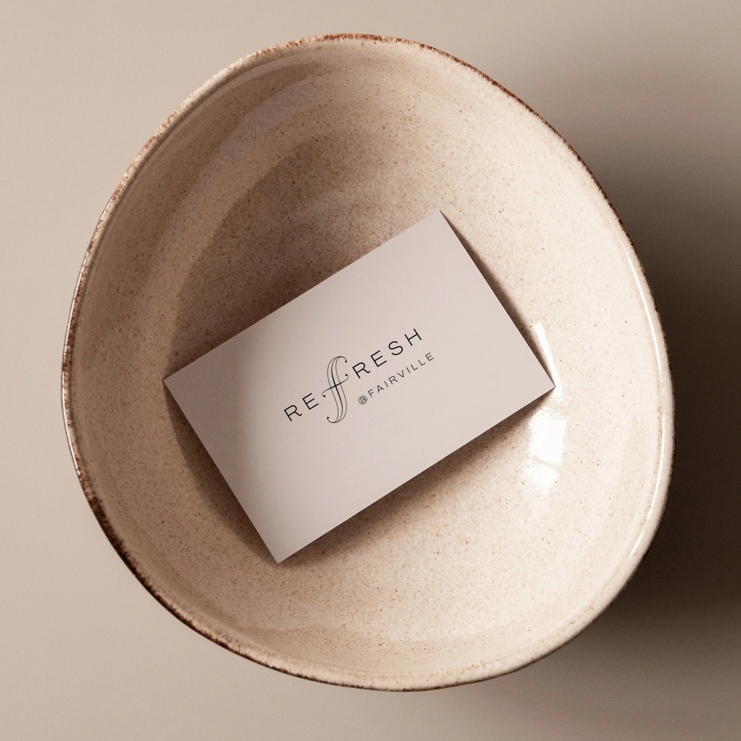 Fairville Inn business card in a bowl