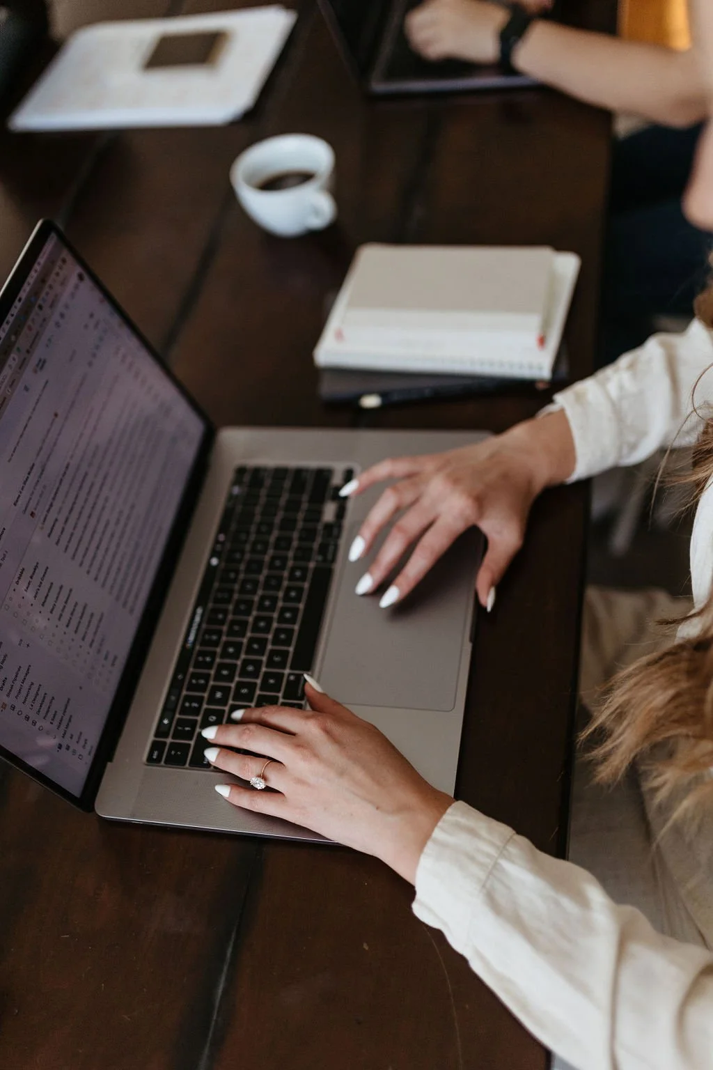 web designer working on laptop